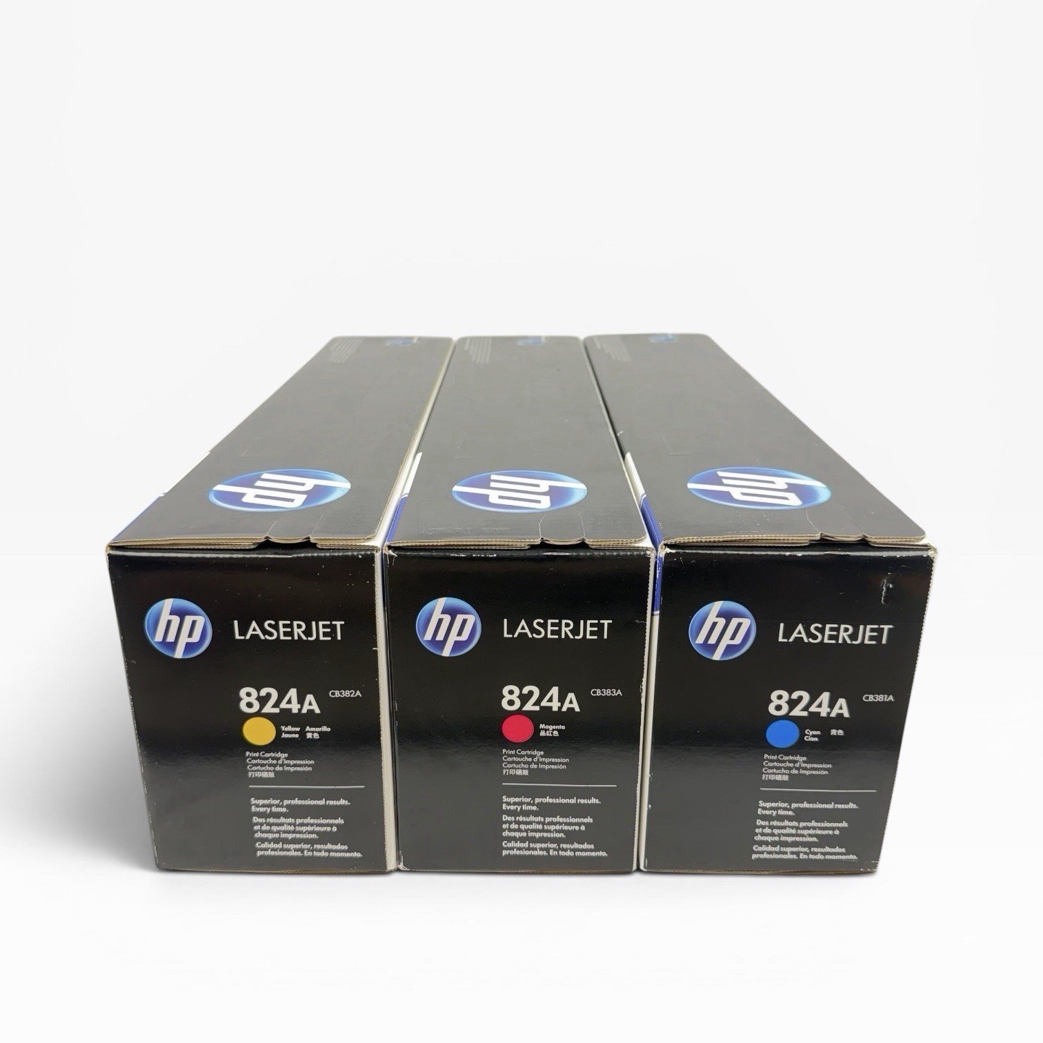 Genuine HP 824A Toner Cartridge Set (C, M, Y) OEM Factory Sealed