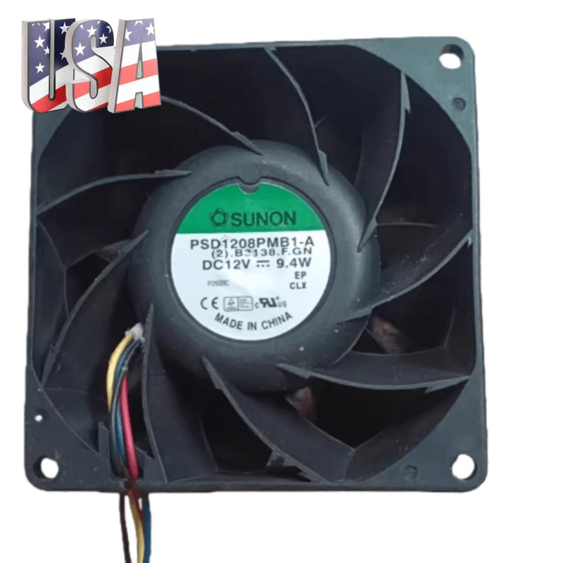 1PCS NEW SUNON Fan PSD1208PMB1-A DC 12V 11.4W 8038 8CM 4-wire cooling fan