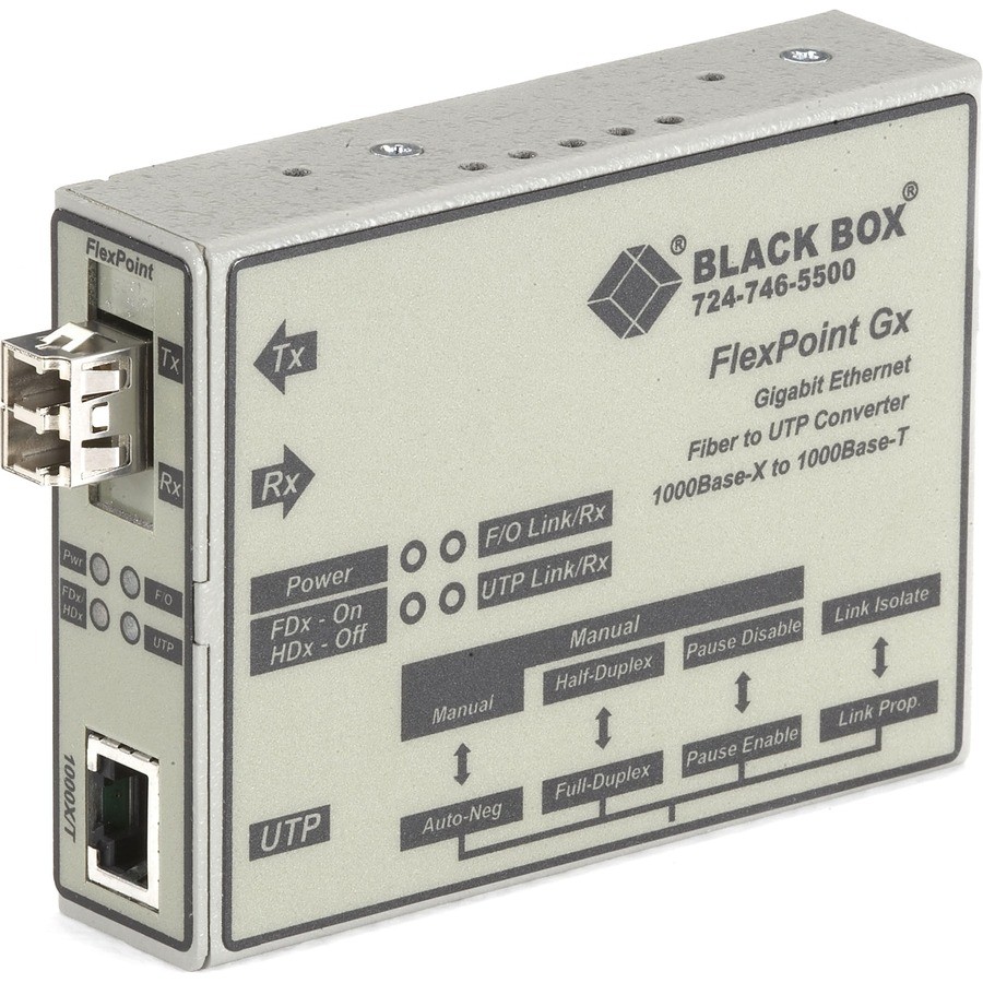 Black Box FlexPoint Modular Media Converter Gigabit Ethernet Multimode 850nm