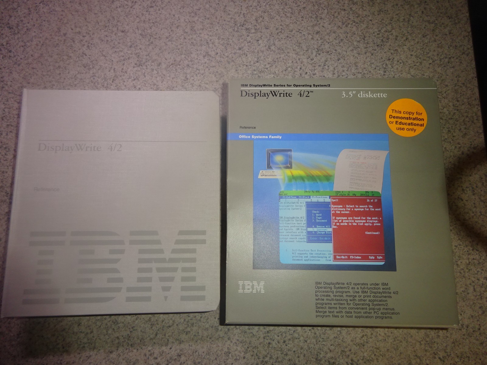 IBM DisplayWrite 4/2 Series 3.5 Diskette Computer Software -Demo/Educational Use