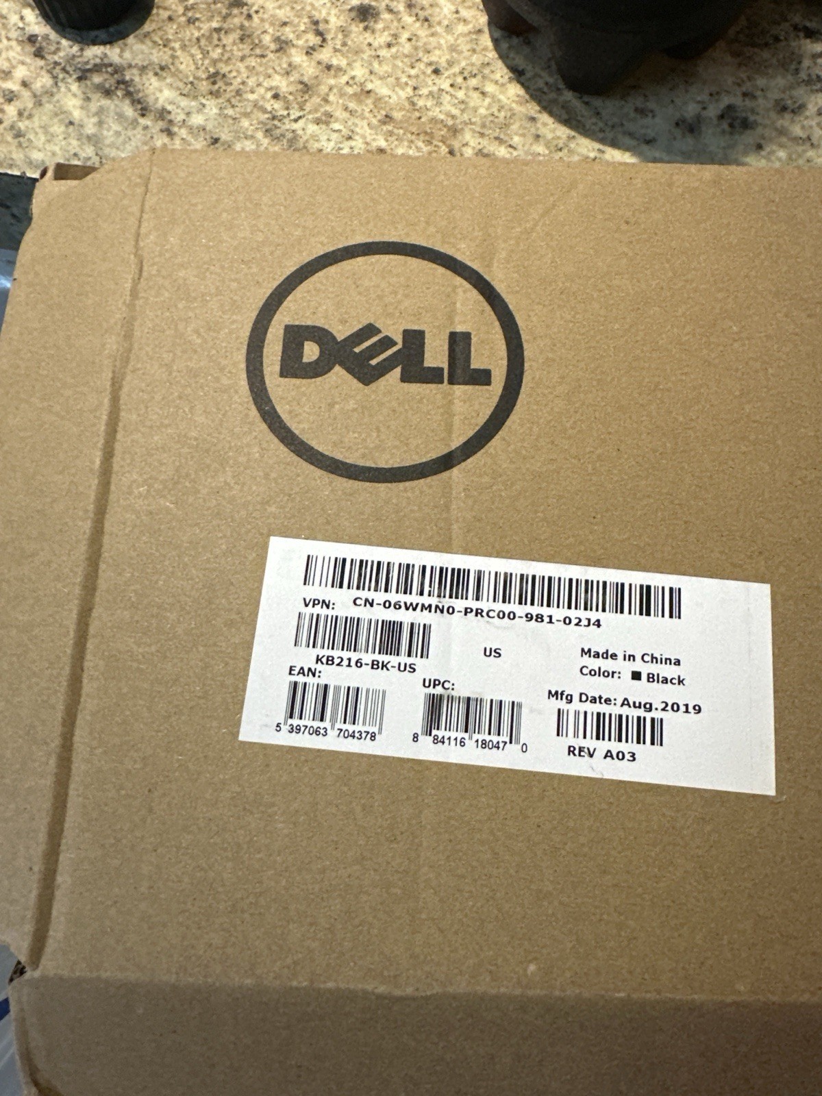 Dell KB216-BK-US USB Wired Keyboard – Black – Genuine Dell OEM – New Open Box