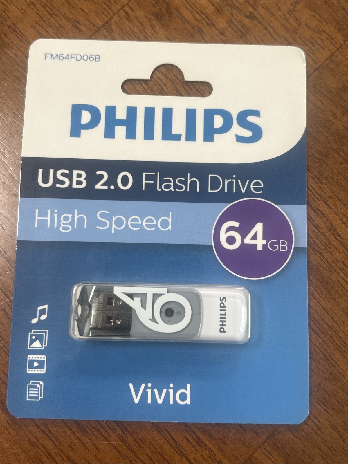 Philips PHMMD64GBVIVIDG 64GB USB 2.0 Vivid Edition Flash Drive - Grey