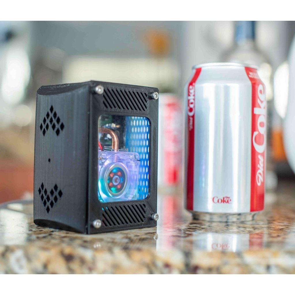 Raspberry Pi 4 low profile Ice tower case (PC style) 3d Printed