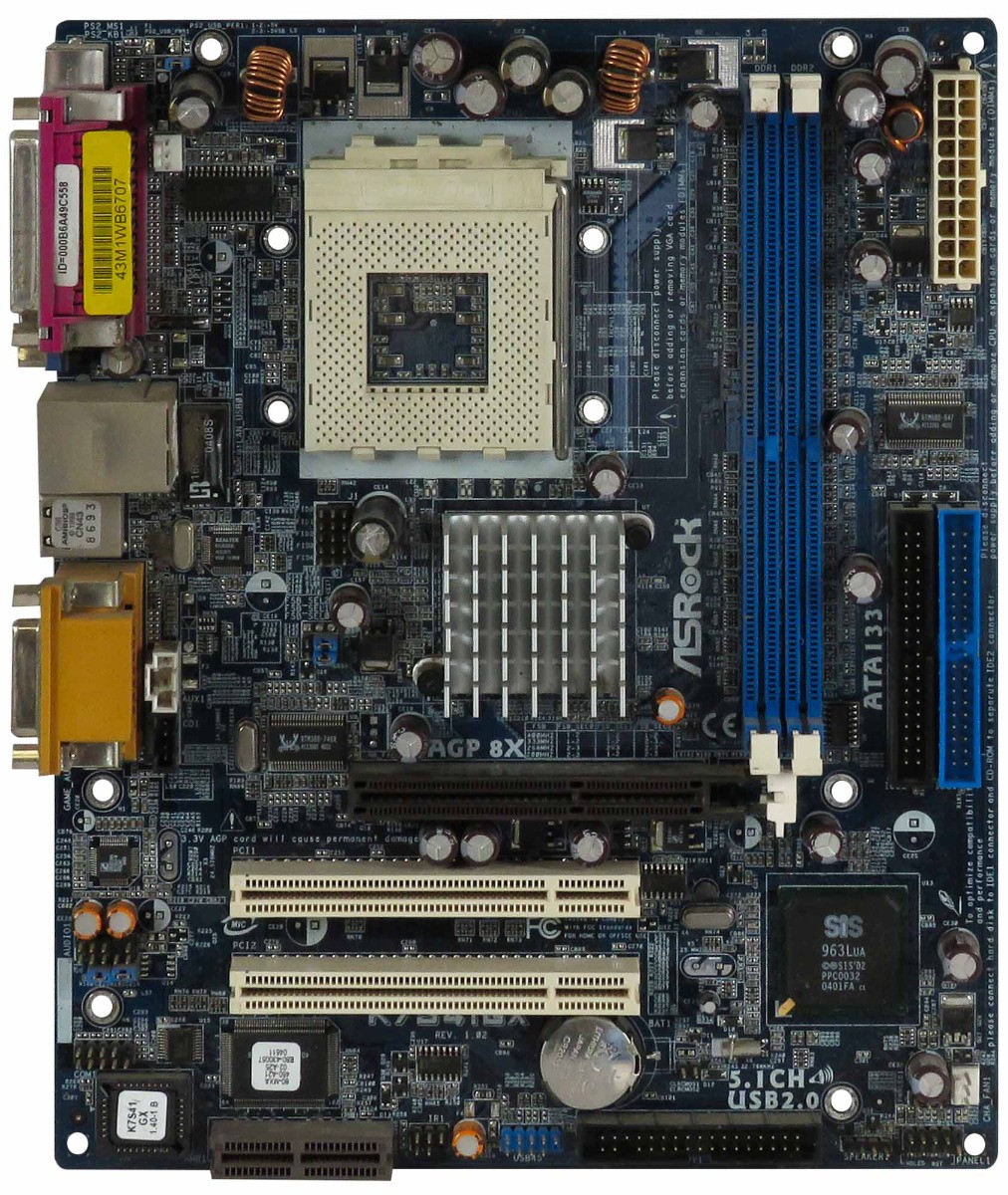 ASROCK K7S41GX REV.1.02 s.462 DDR PCI AGP AMR