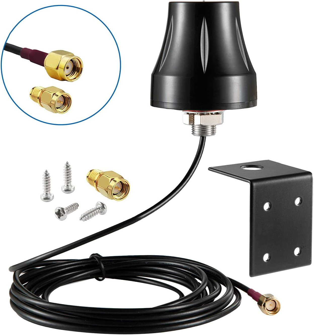 Waterproof Dual Band Wifi 2.4Ghz 5Ghz 5.8Ghz Outdoor 5Dbi RP-SMA/SMA Male Antenn