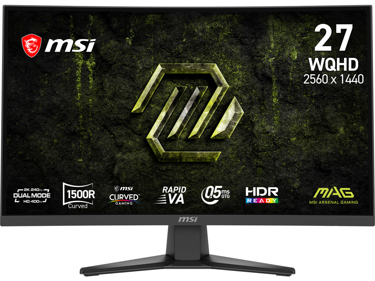 MSI 27 inch Dual Mode QHD 2K 1440P 240Hz Full HD 400Hz Adaptive Sync HDR Ready