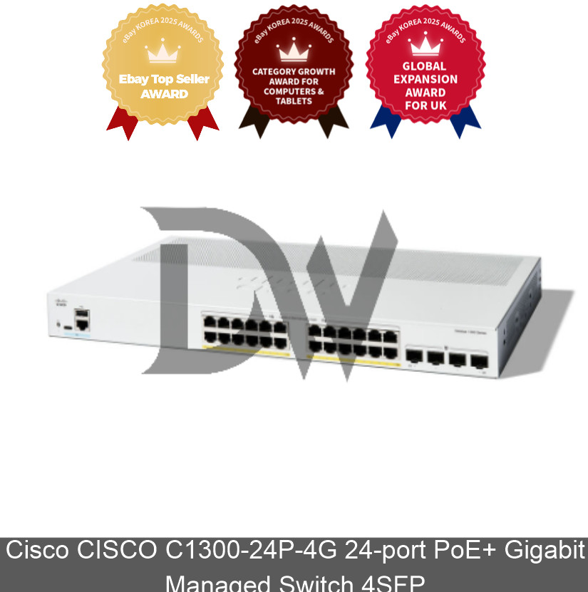 Cisco CISCO C1300-24P-4G 24-port PoE+ Gigabit Managed Switch 4SFP