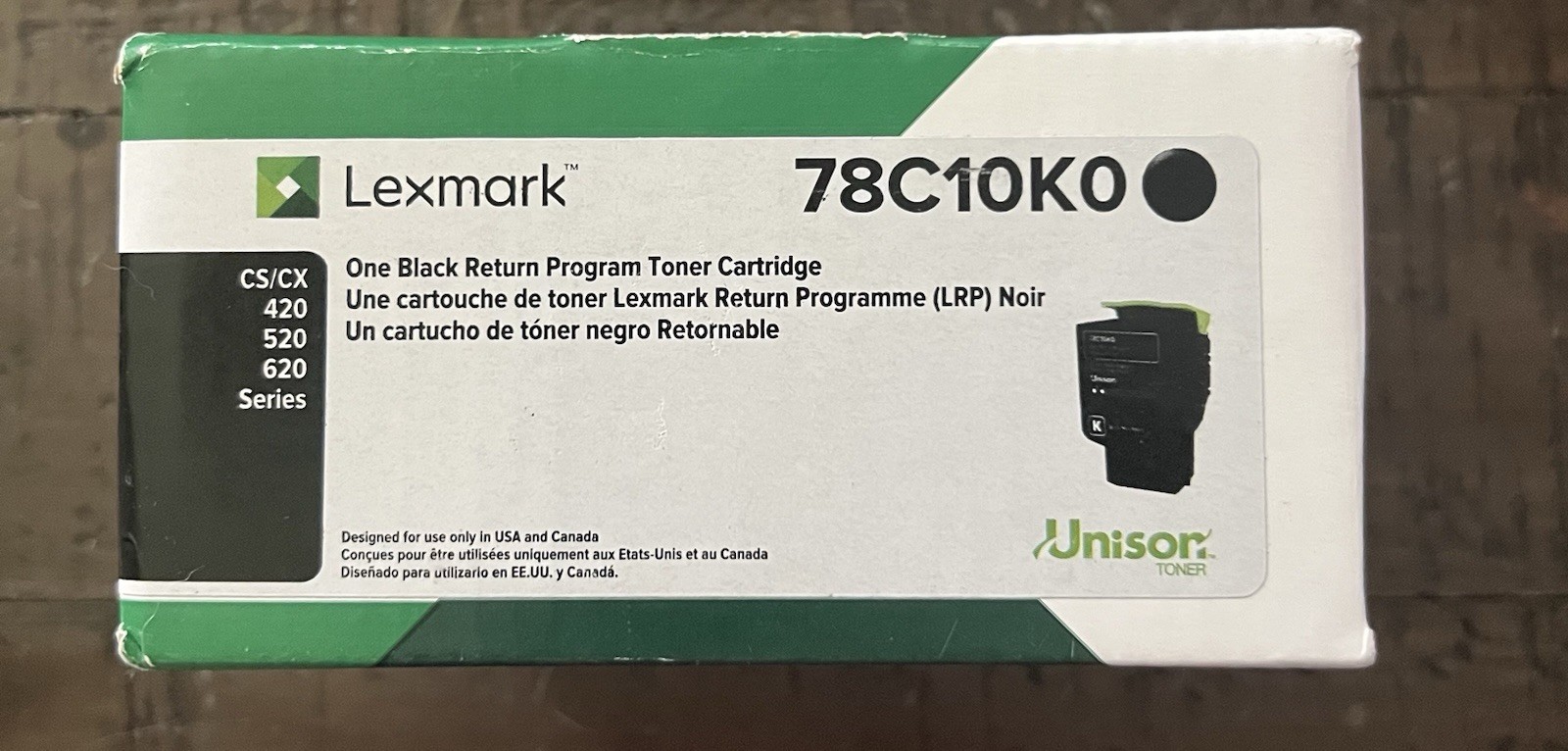 78C10K0 New Genuine Lexmark Black Toner Cartridge for CS/CX 420 520 620 series