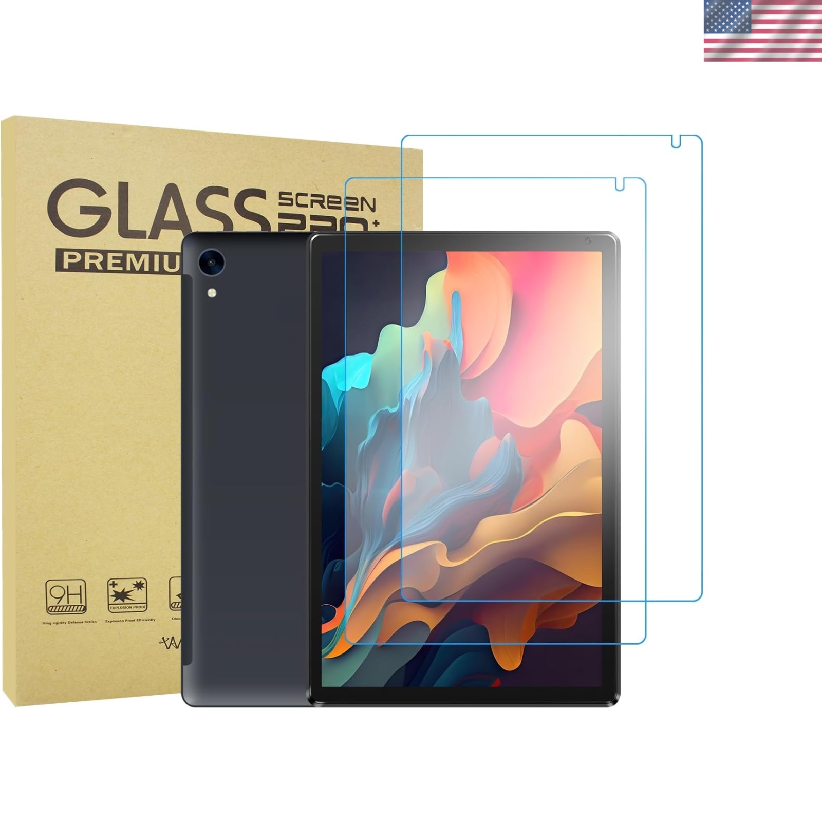 2PCS Tempered Glass Screen Protector for URAO 10.1 inch Tablet