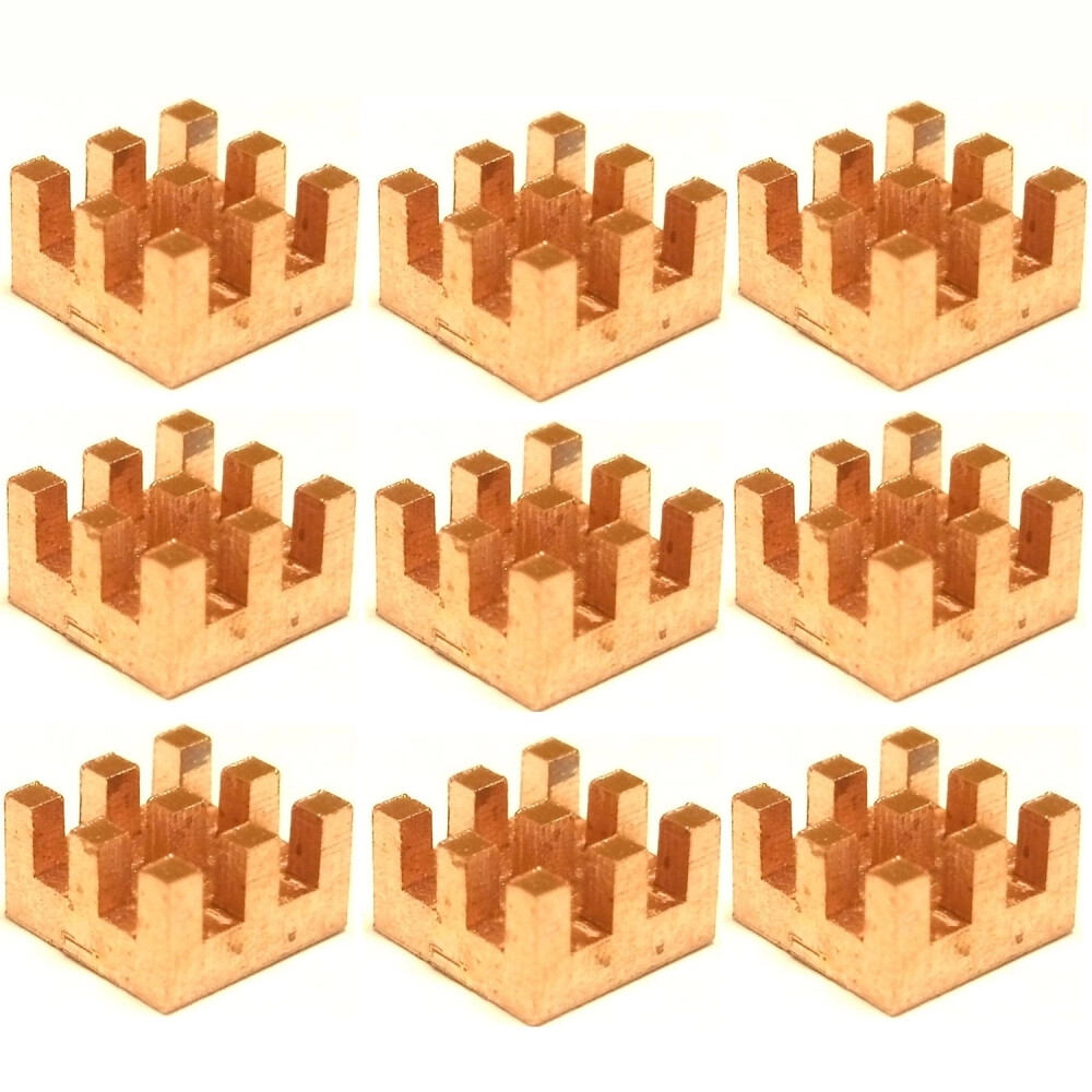 Easycargo VRM Copper Heatsink 8mmx8mmx4mm + Pre applied thermal conductive Tape