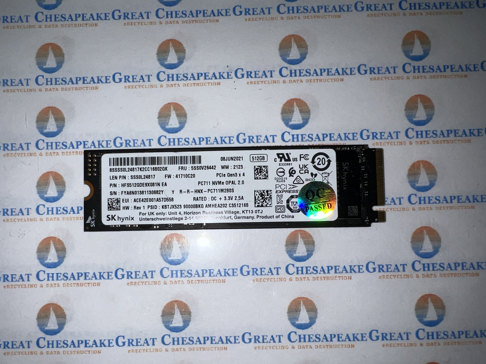 SK Hynix HFS512GDE9X081N 512GB SSD Solid State Drive PCIe Gen3 x4 NVMe M.2 PC711