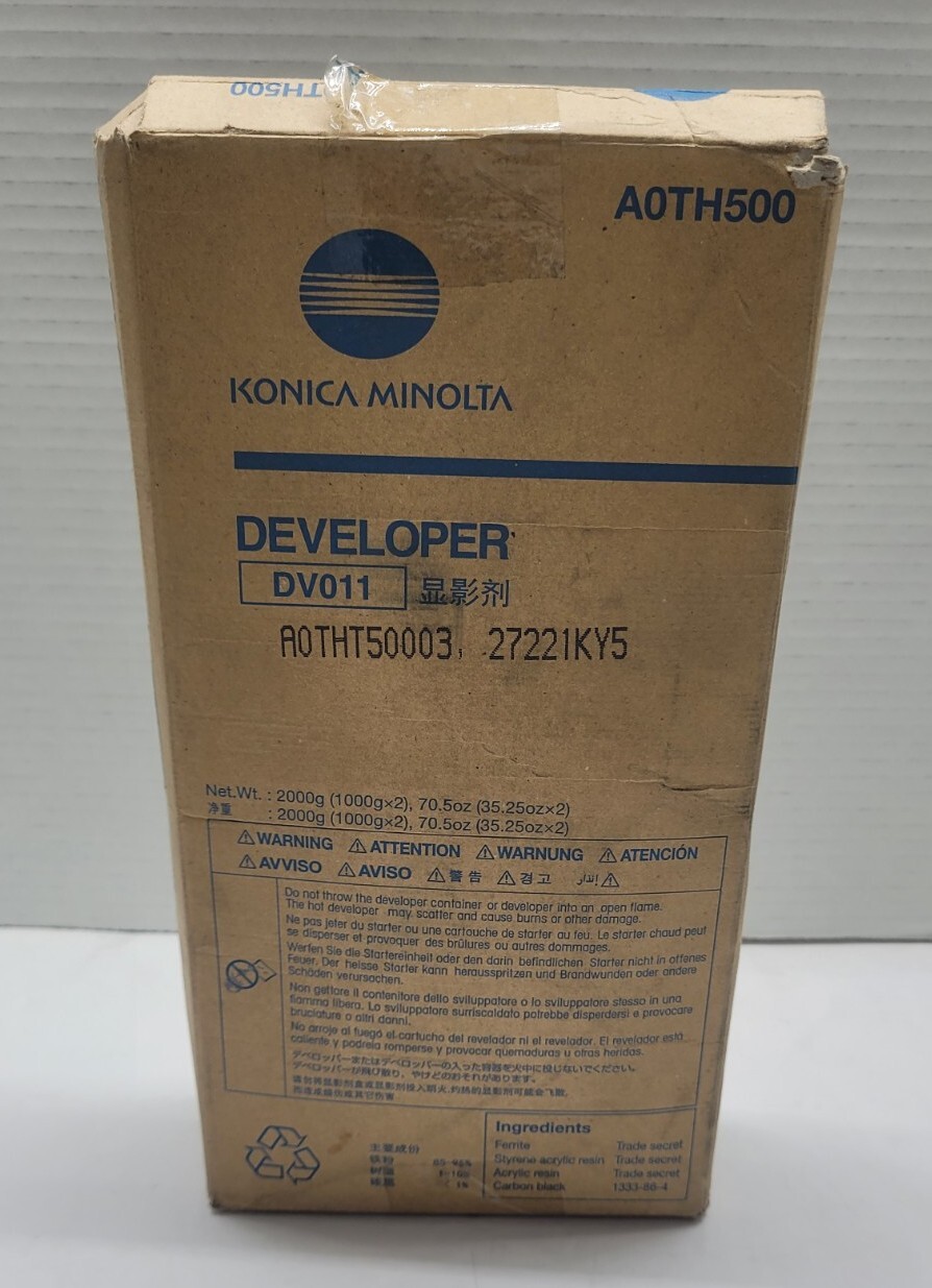 A0TH500 DV011 Genuine Konica Minolta Black Developer - New in box