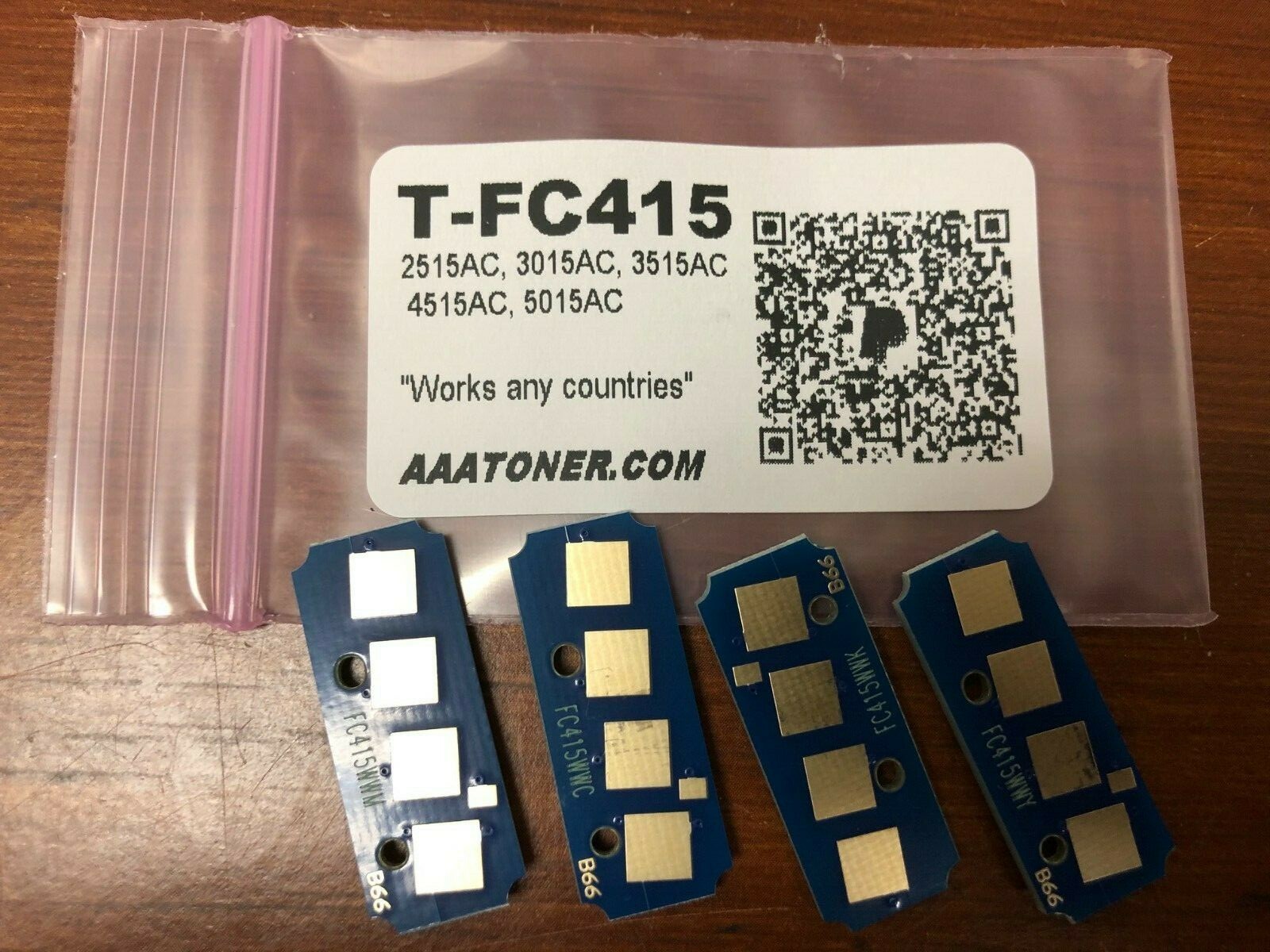 4 Toner Chip T-FC415 for Toshiba 2515AC, 3015AC, 3515AC, 4515AC, 5015AC Refill
