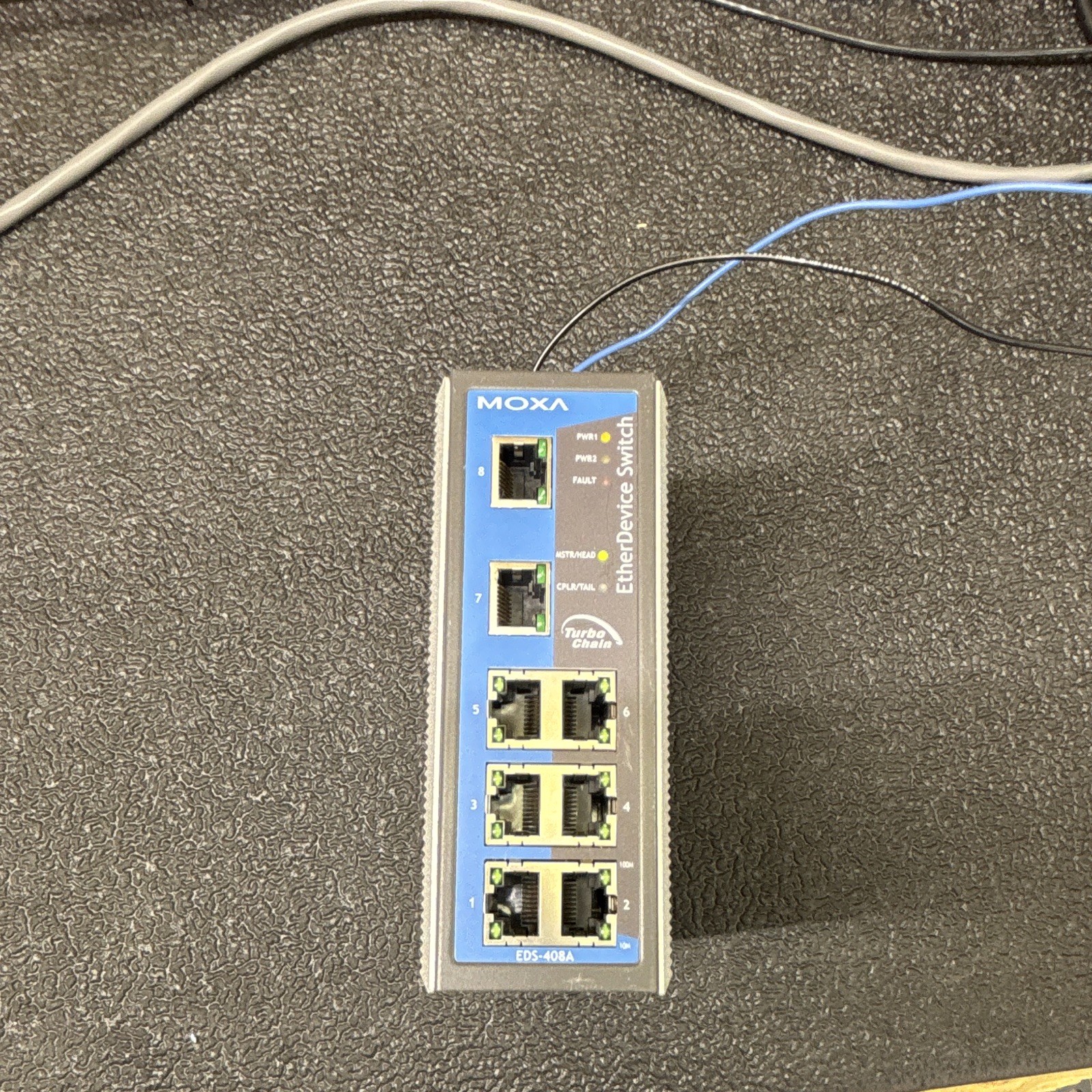 Moxa EDS-408A 8-Port DIN Rail Unmanaged Fast Ethernet 100Mbps RJ-45 Switch