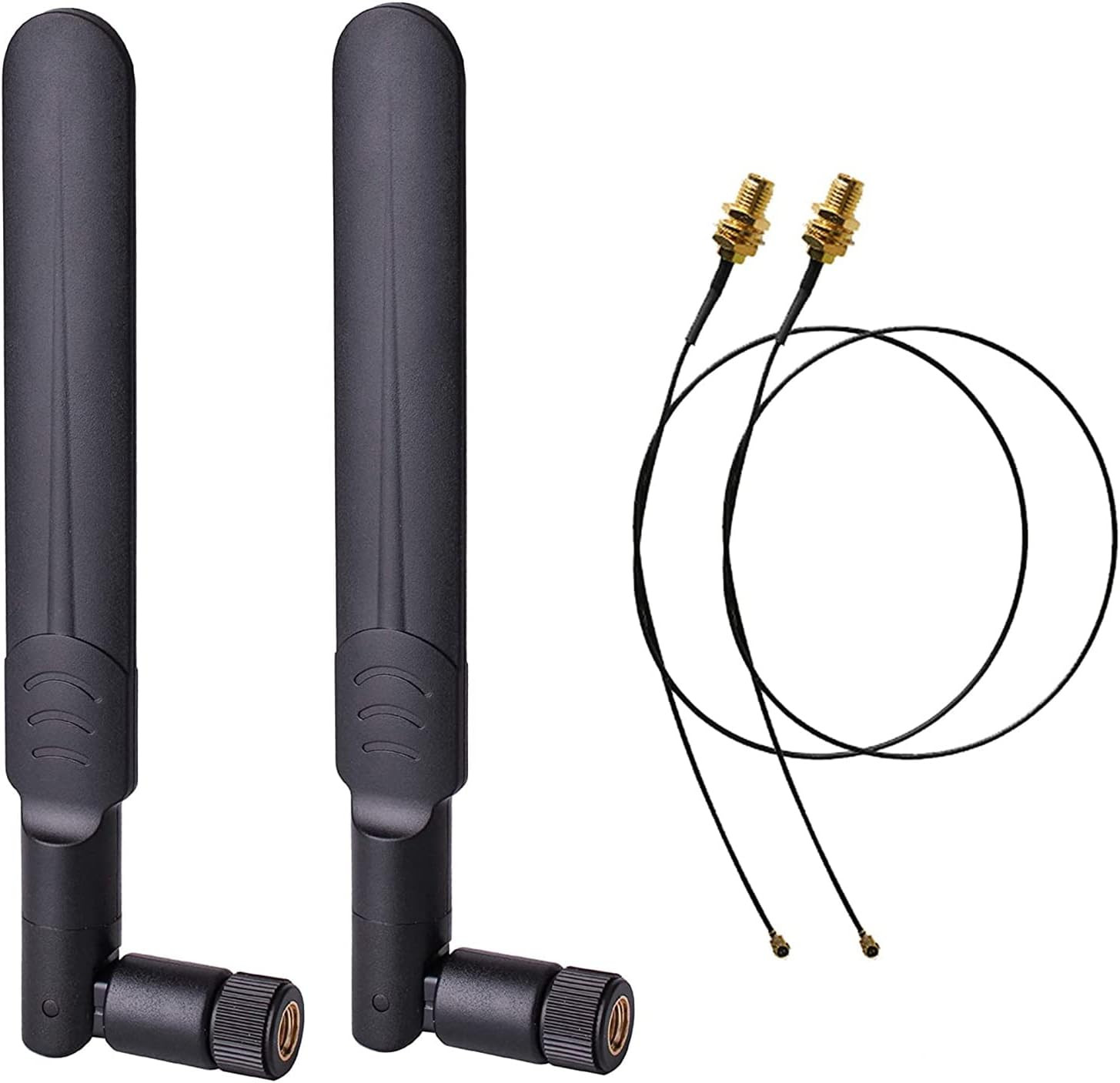 2 X 8Dbi 2.4Ghz 5Ghz 5.8Ghz Dual Band Wifi RP-SMA Male Antenna | 2 X 35CM