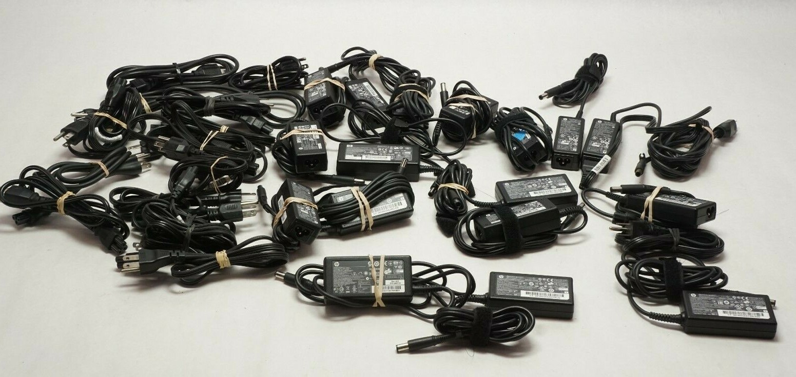 (17) OEM HP 45W 19.5V 2.31A Mixed Model Laptop Charger Power Adapter - Fat Tip