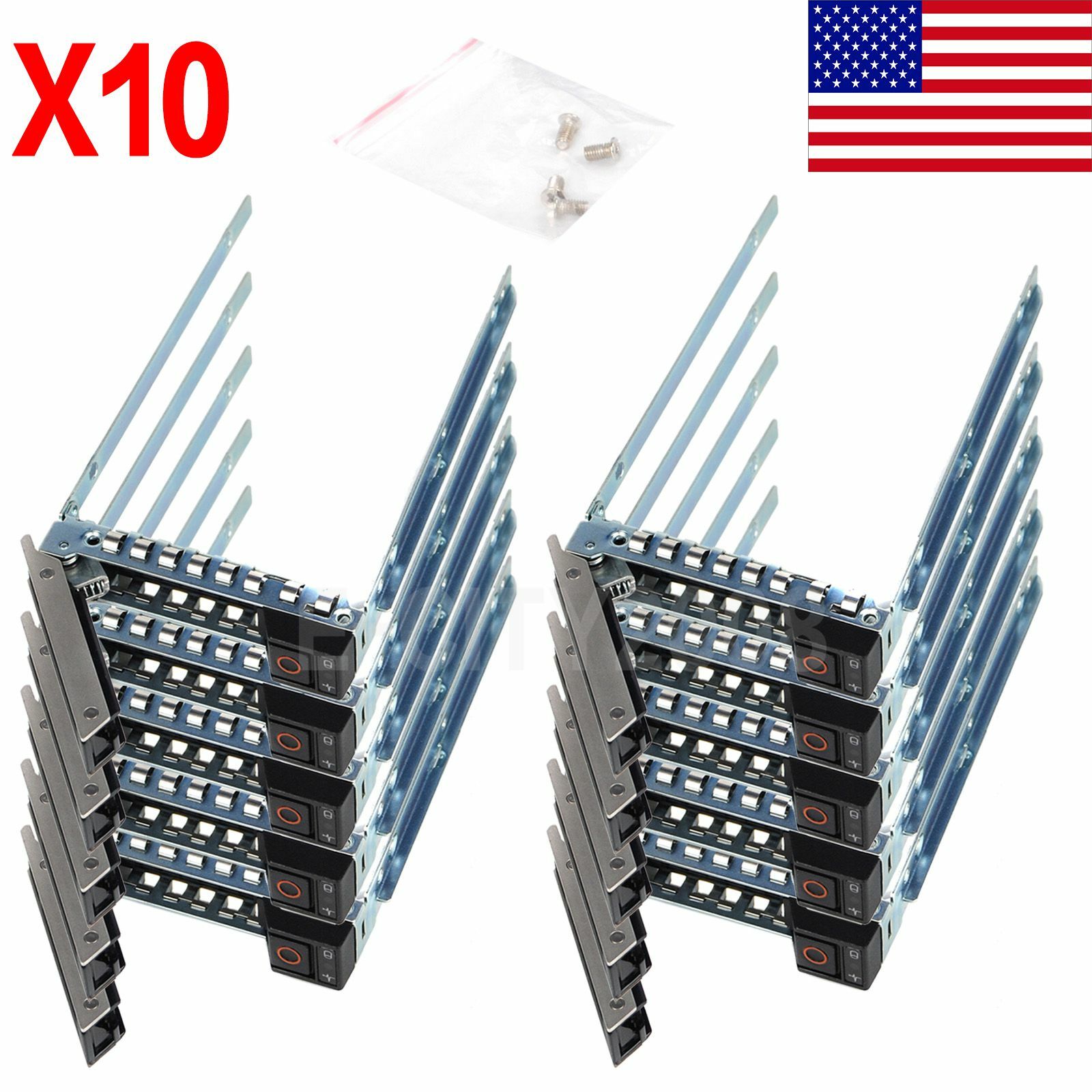 10Pcs For Dell DXD9H Gen14 2.5" HDD Tray Caddy R740 R740xd R440 R940 C6420