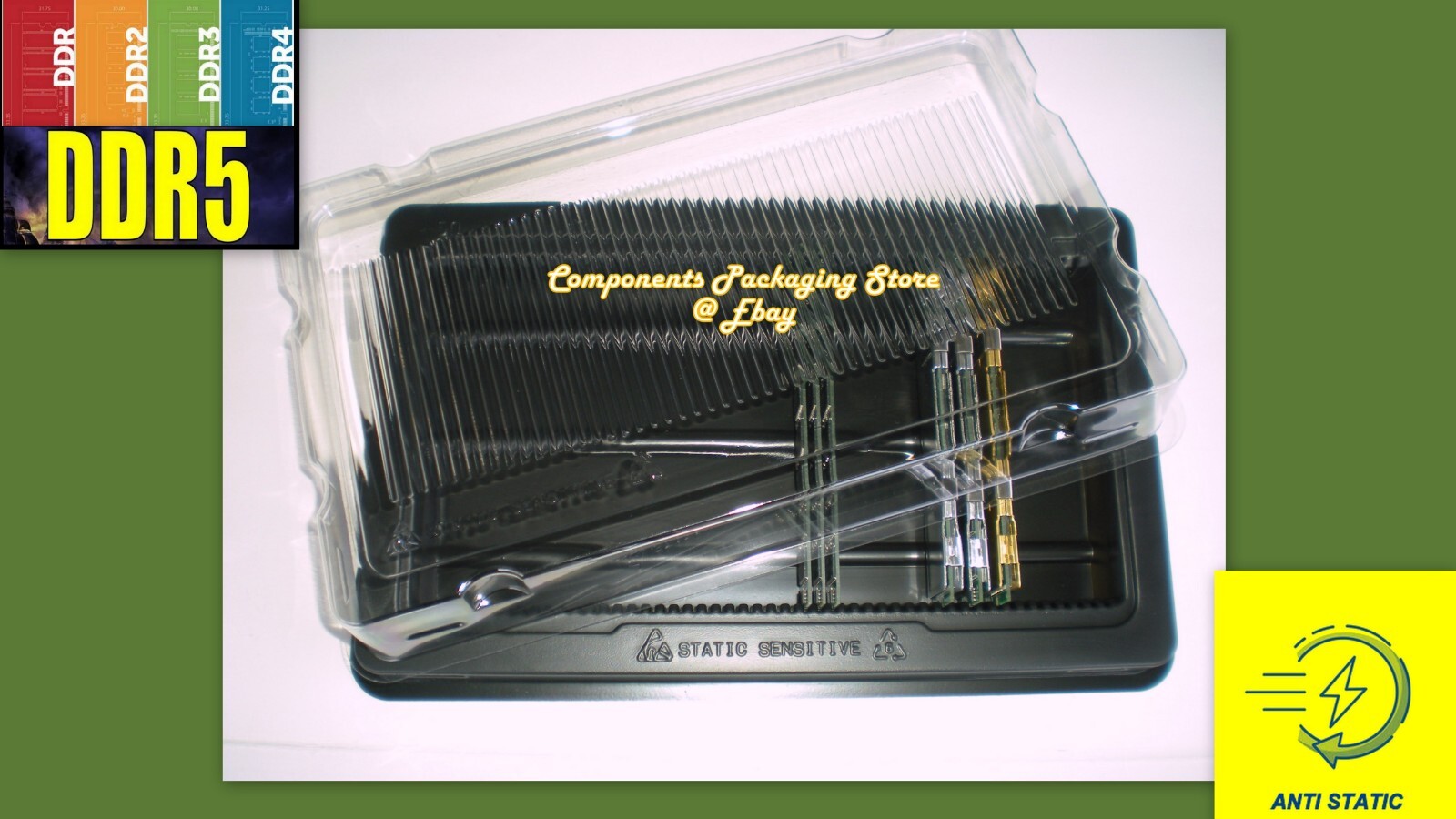 Server RAM Memory Packaging Box Case Sold in Lot of 2, 5, 12 20 DRAM DIMM Trays