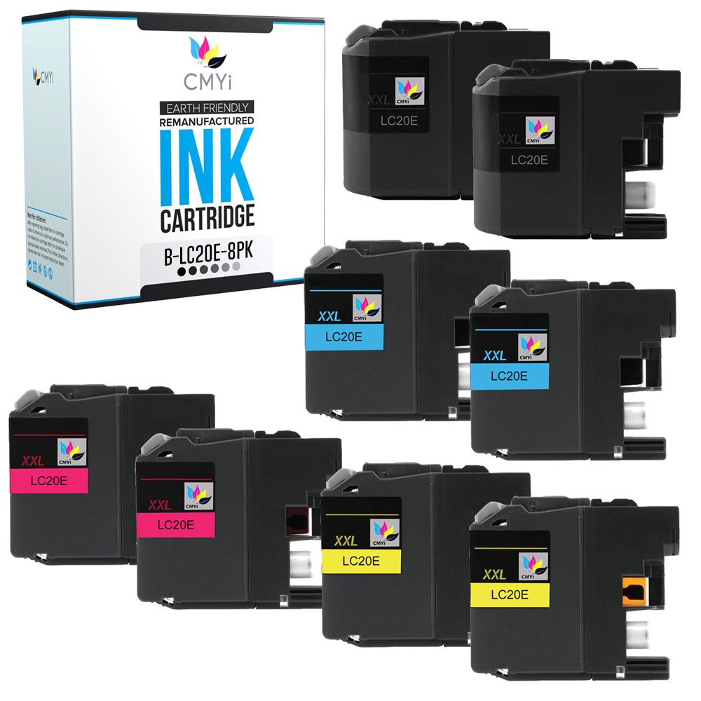 8PK CMYi Compatible LC20E Printer Cartridges XXL fits Brother MFC-J785DW J985DW