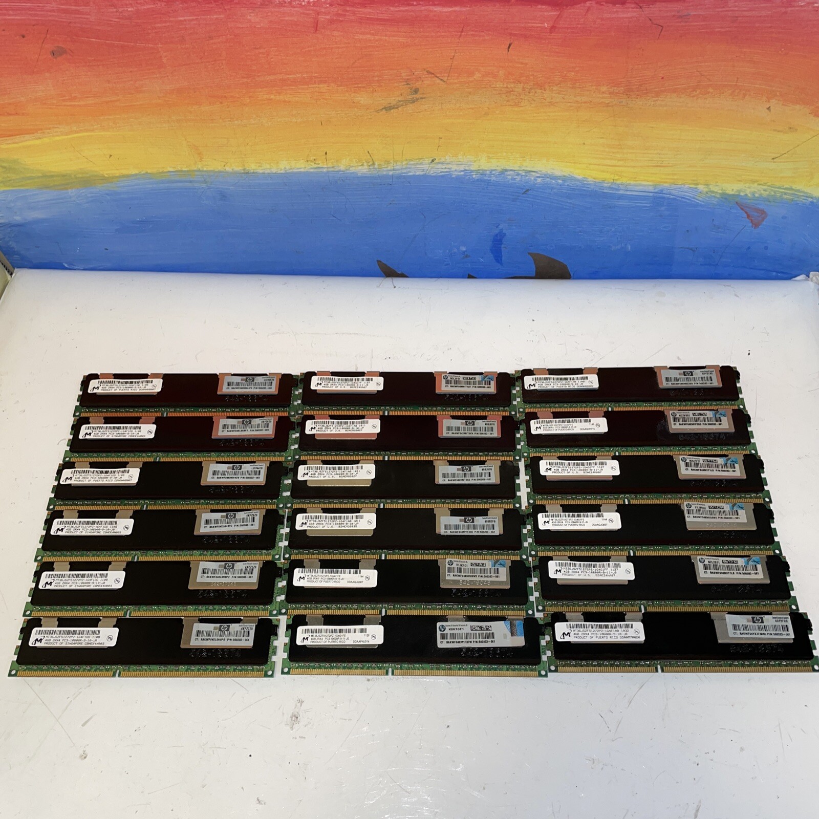 72GB= 18x 4GB MT36JSZF51272PZ-1G4G1FE DDR3-1333 PC3-10600R Server Memory