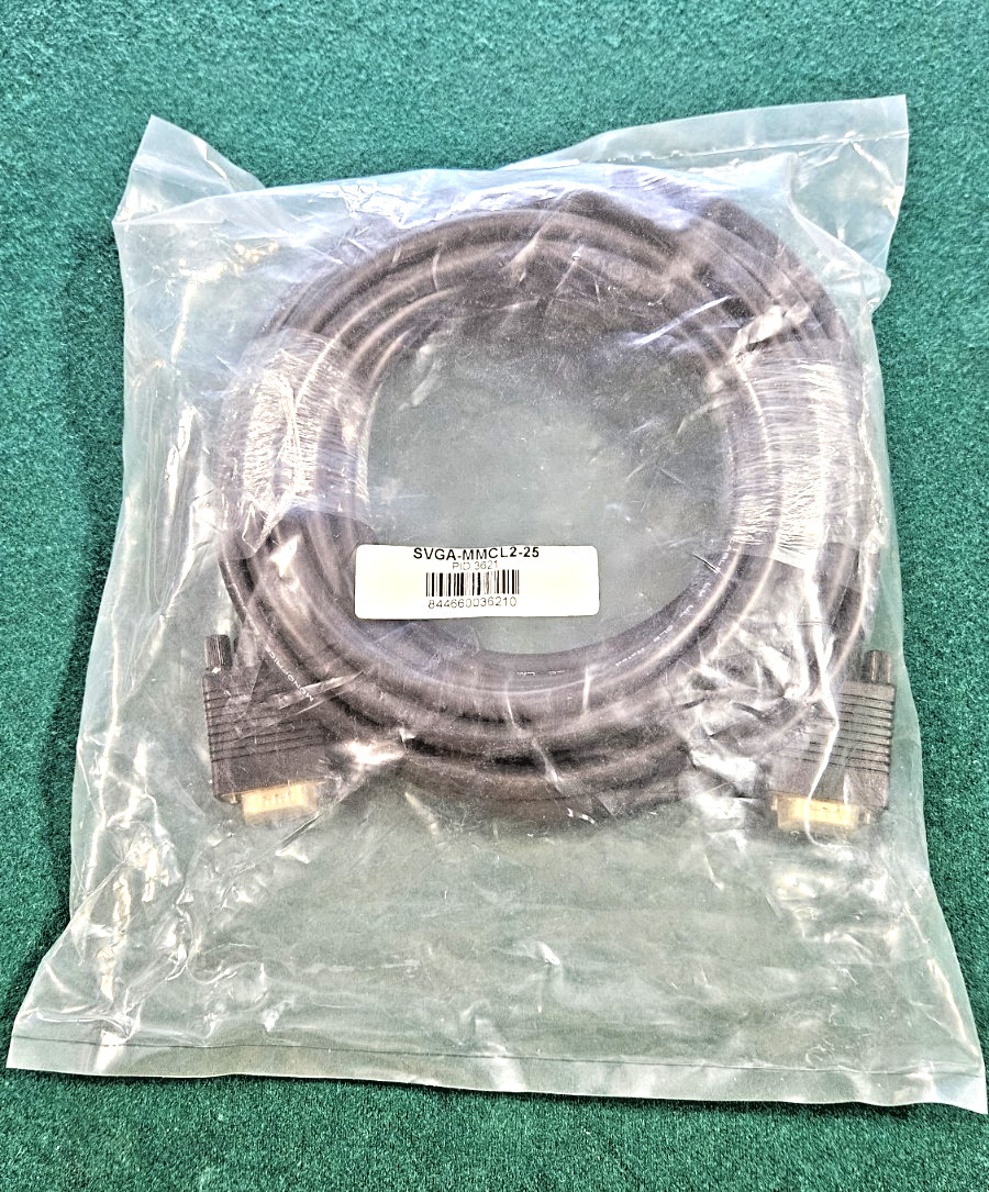 Monoprice 25ft 15-Pin Super VGA SVGA Male-Male CL2 Rated for In-Wall Cable