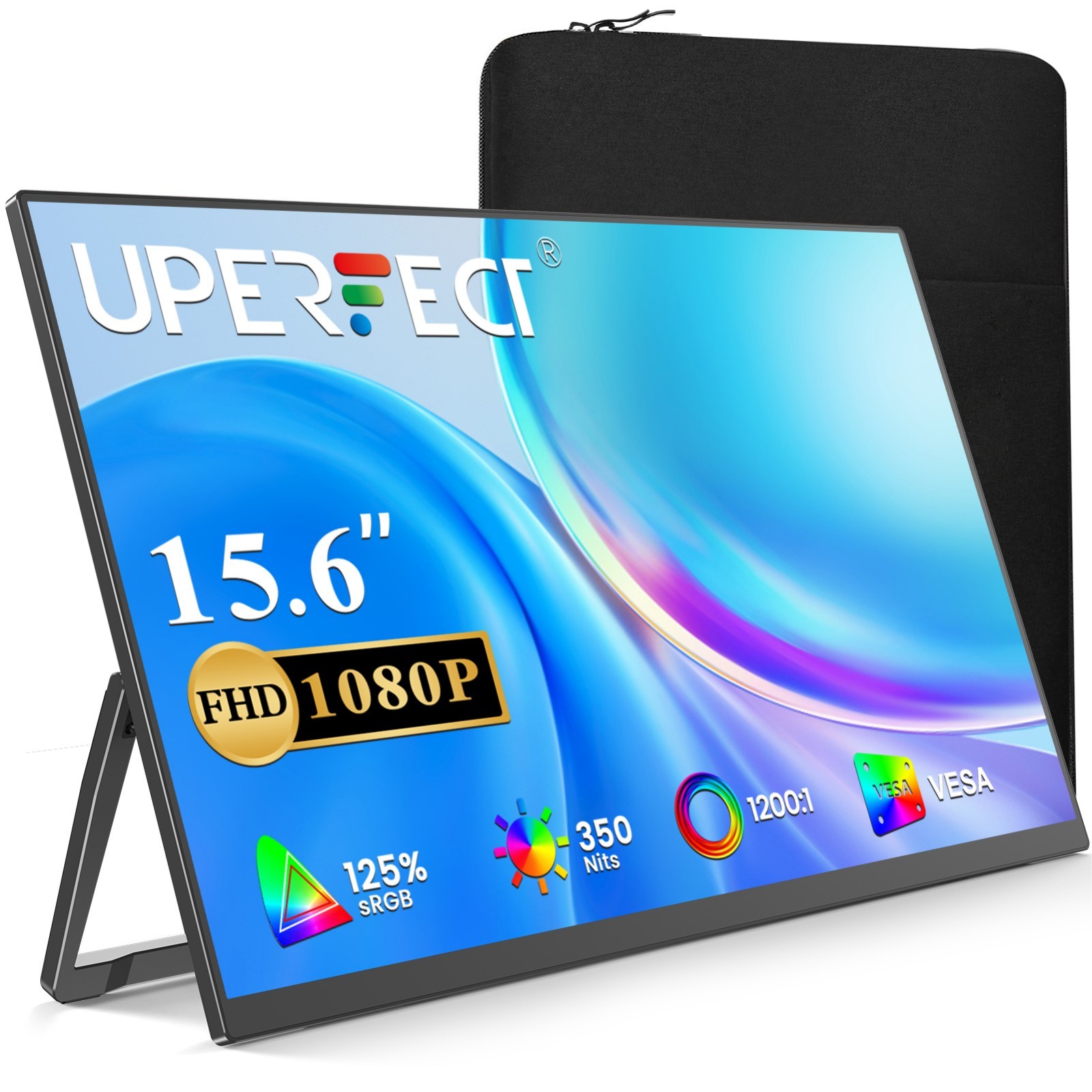 UPERFECT 15.6" 1920x1080 Portable Monitor PC Screen HDMI USB C Gaming Monitor