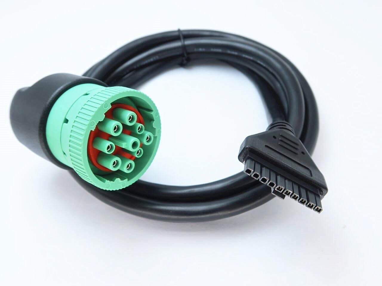 Green 9pin J1939 to 10pin Cable for PT30 ELD Logbook Compliant ECM w/DOT, Compat