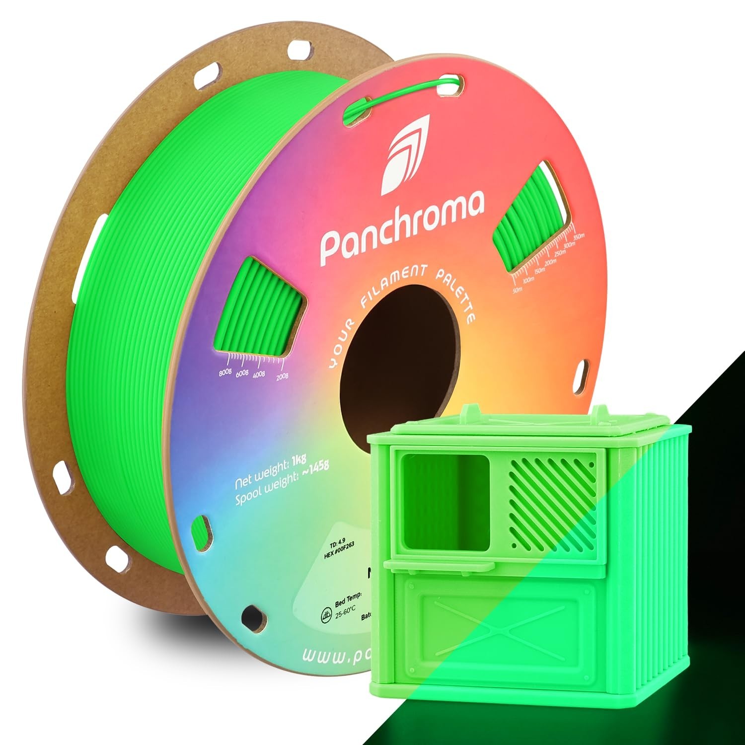 Fluorescent Green PLA Filament 1.75mm for 3D Printing - High-Quality, Vibrant Co