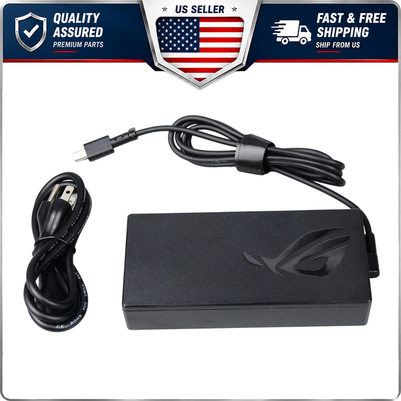 200W Power Charger for ASUS ROG Zephyrus GU605 GA605 TUF A14 FA401 Rectangle Tip