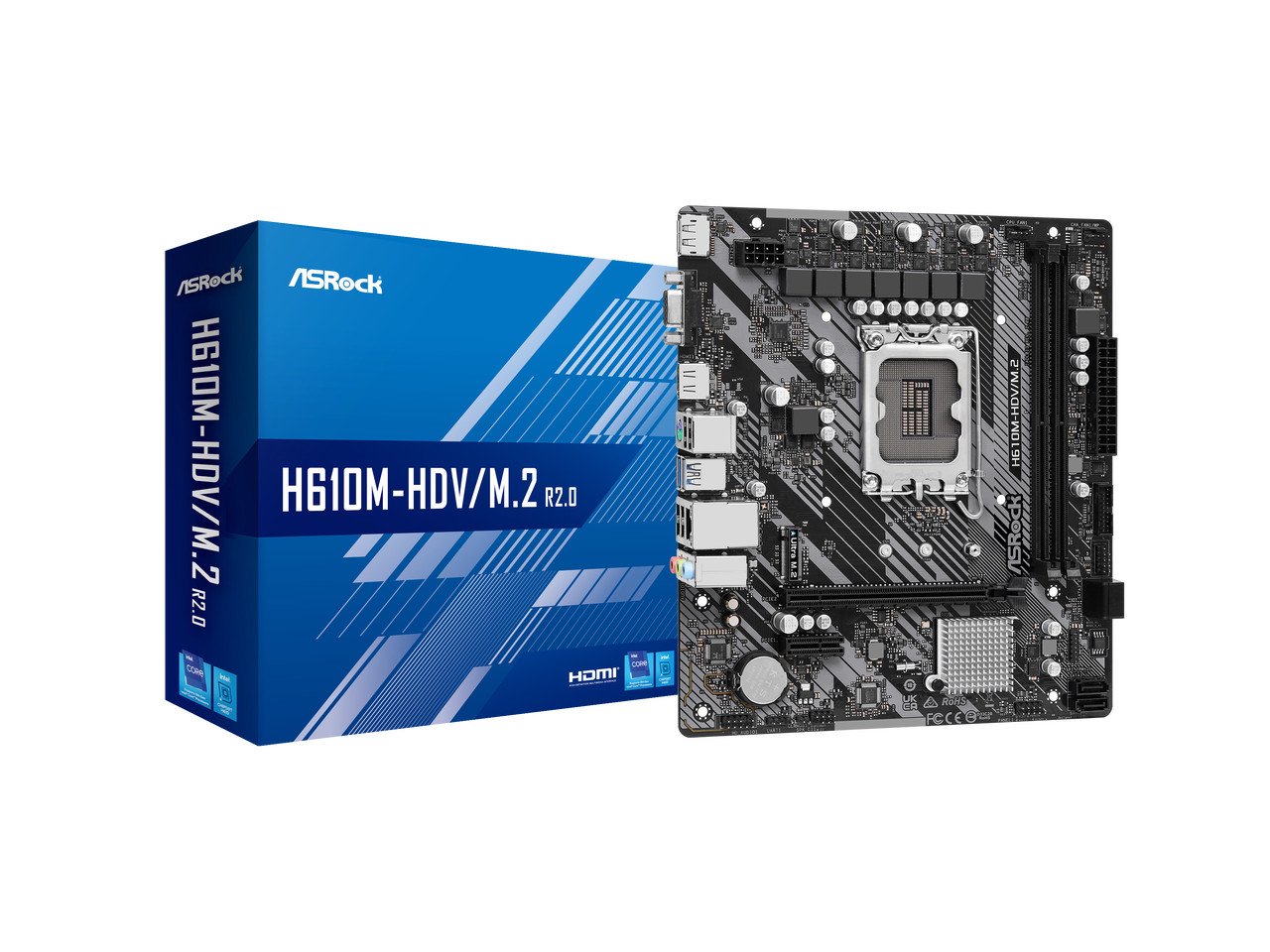 ASRock Intel H610 LGA 1700 Micro ATX DDR4 Motherboard