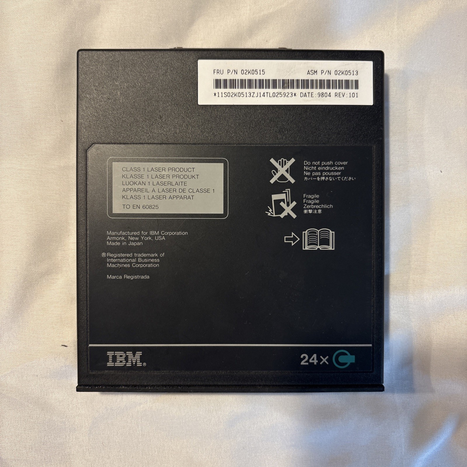 IBM Thinkpad 770 internes 24x CD-ROM Laufwerk 02K0515 02K0513 CD Disk Drive