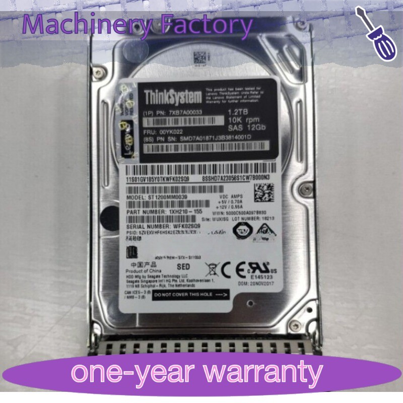 For Lenovo ThinkSystem 7XB7A00033 00YK022 1.2TB 10K SAS 12Gbs 2.5'' Hard Drive