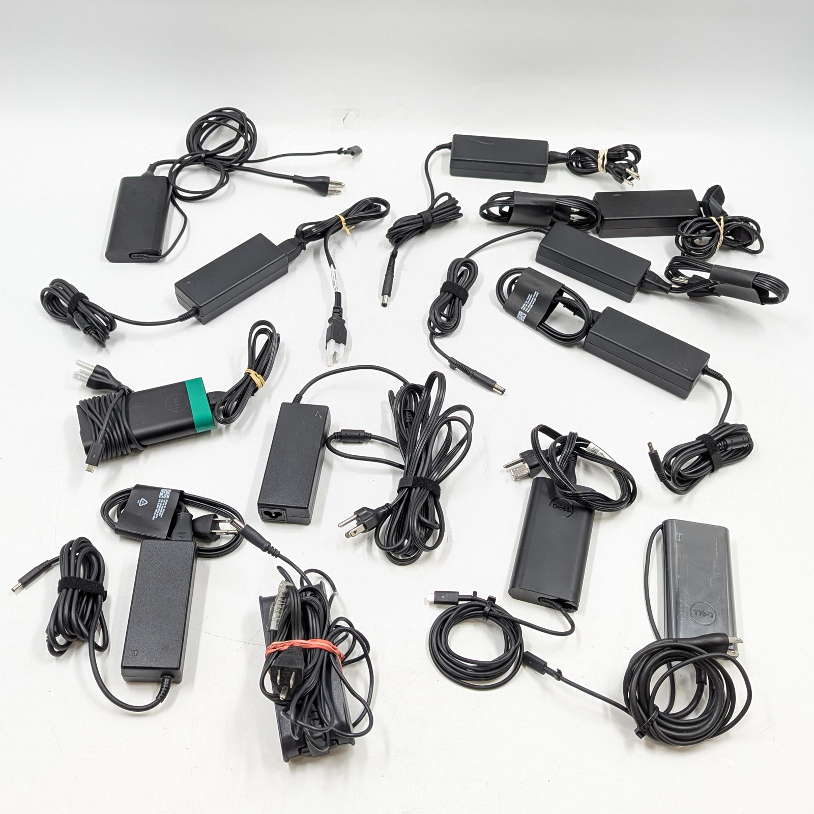 Dell 90W AC Adapter Laptop Charger w/ USB-C & Plug Connectors |  Lot of 12