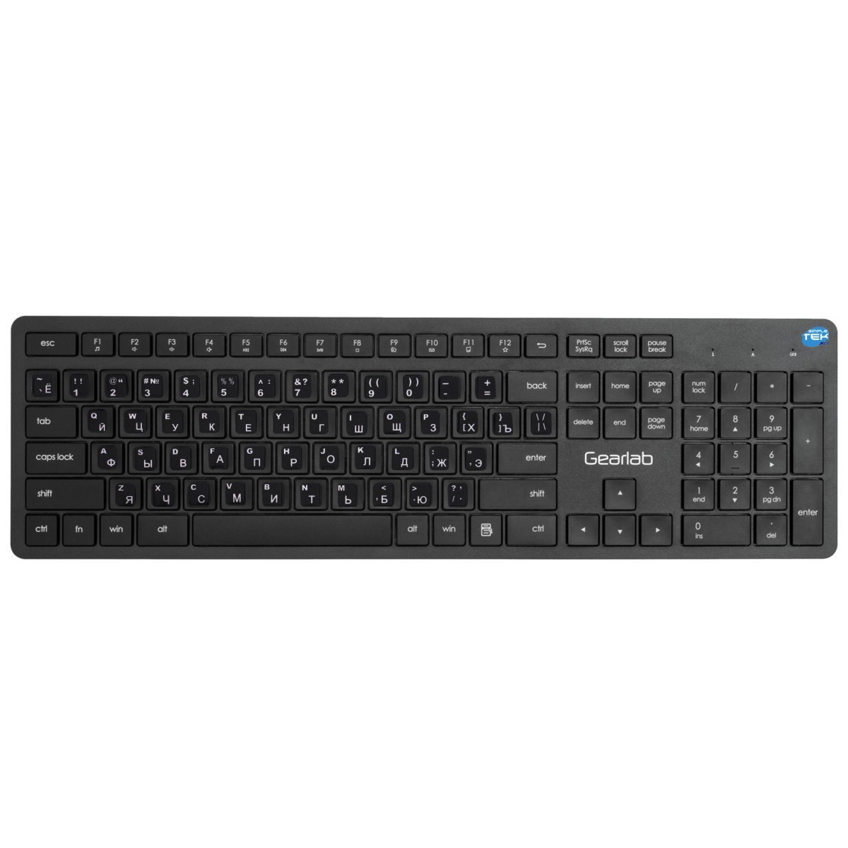 Wireless Keyboard Russian Layout With Pre-Applied Stickers QWERTY Low Profile