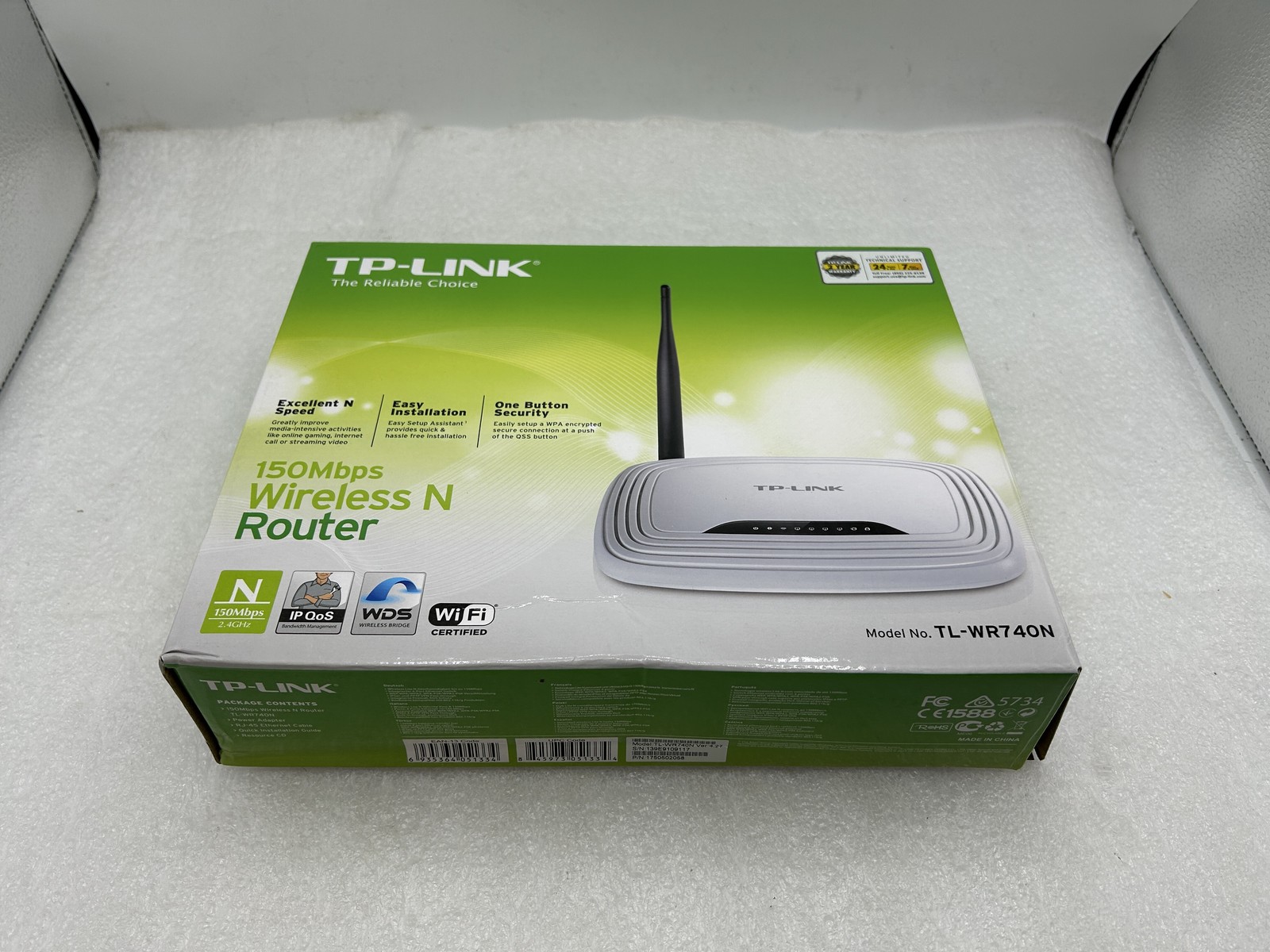 RESET OPEN BOX TP-Link TL-WR740N 150 Mbps 4-Port 10/100 Wireless N Router