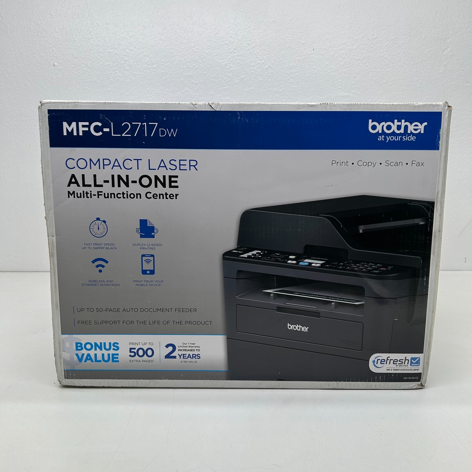 Brother MFC-L2717DW Monochrome Laser Compact All-In-One Printer