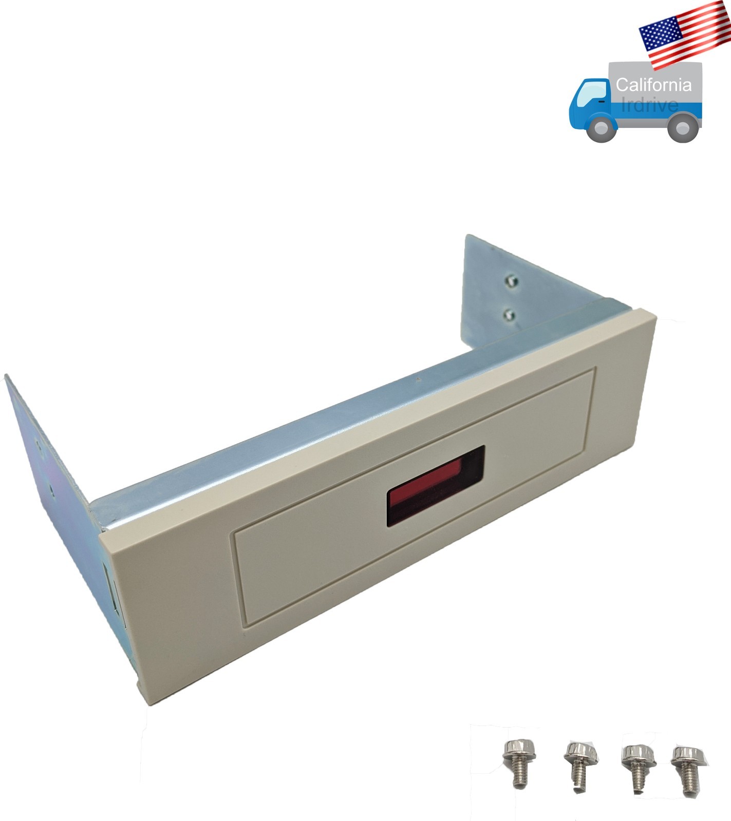 NEW PC Case 5.25" Front Panel Drive Bay Face Plate Cover w/ Red Window