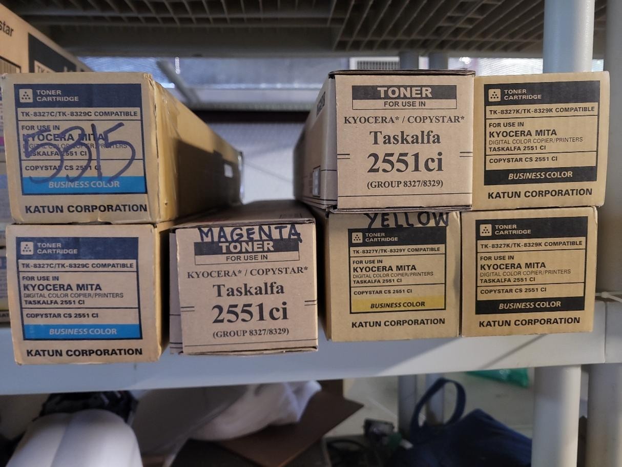 7 Toners for Kyocera TK-8327, TASKalfa 2551ci, Copystar TK-8329 (C,M,Y,K, 7ctg)