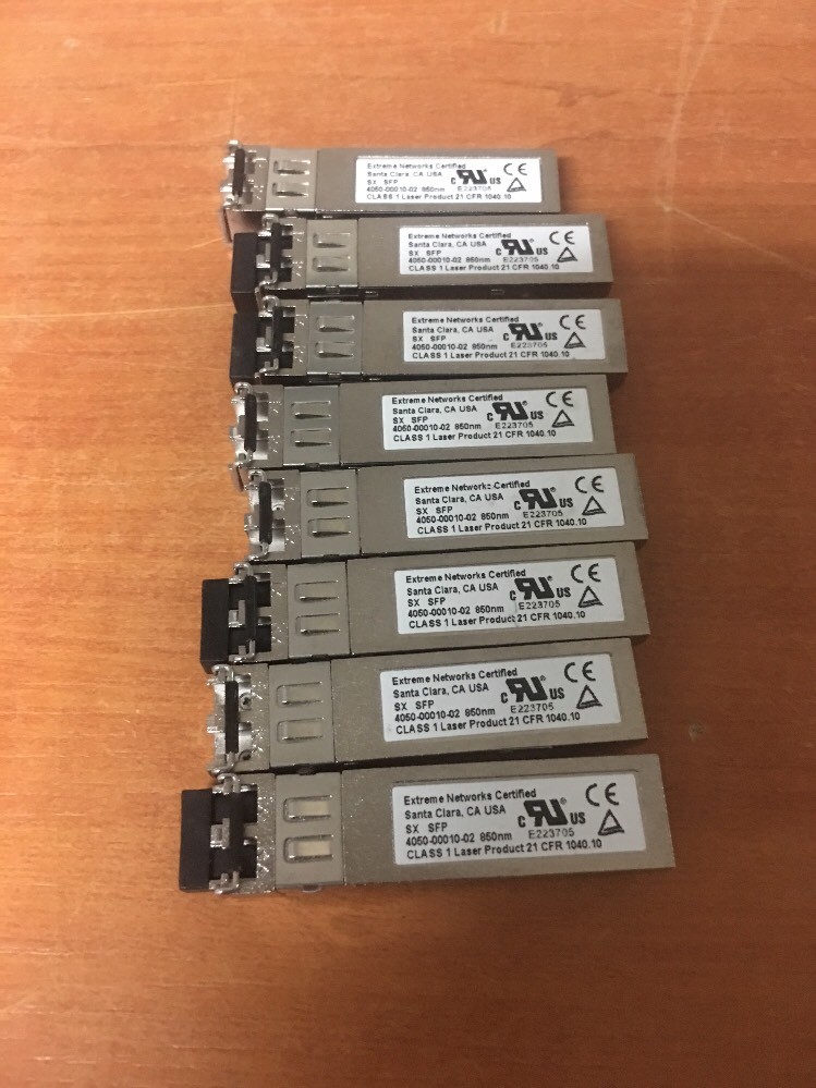 Extreme Networks Certified 4050-00010-02 SX Mini-GBIC (Lot of 8)