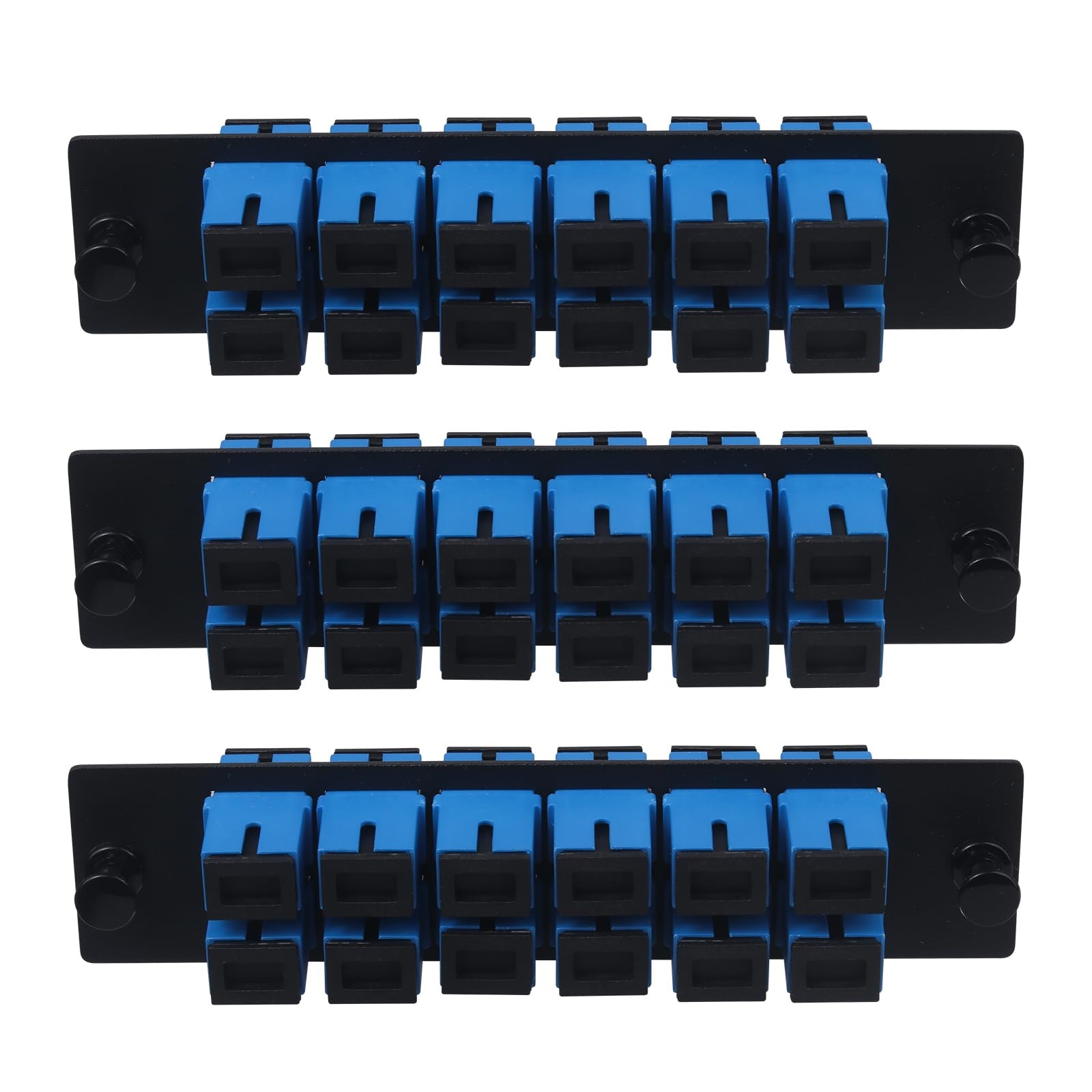 12 Fiber SC UPC Singlemode Fiber Patch Panel SC/SC Coupler Adapter 3 PCS
