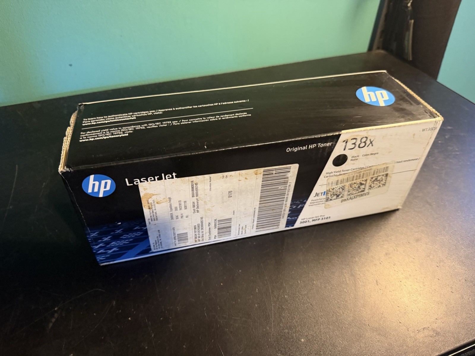Genuine HP 138X High-Yield Toner Cartridge Black W1380X BRAND NEW & SEALED