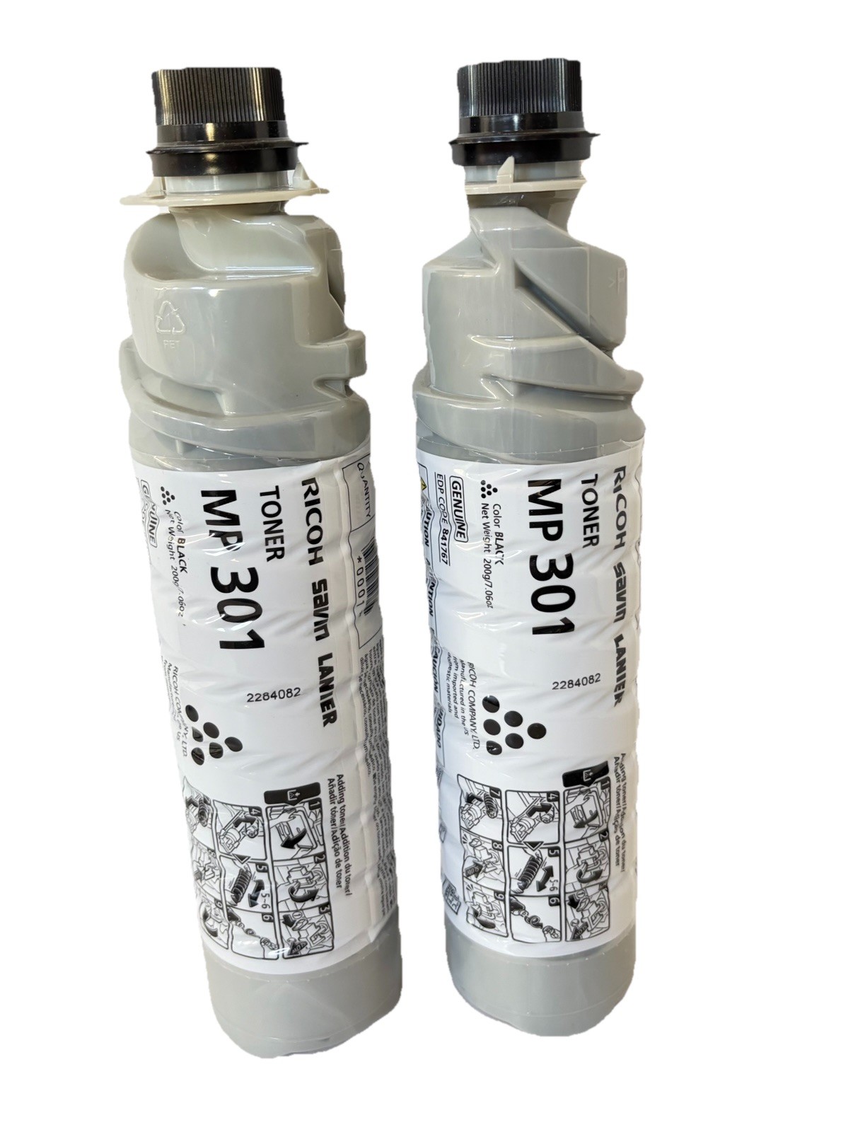 2 PACK Genuine Ricoh MP 301 841767 Black Toner Cartridge Ricoh/Savin/Lanier NEW