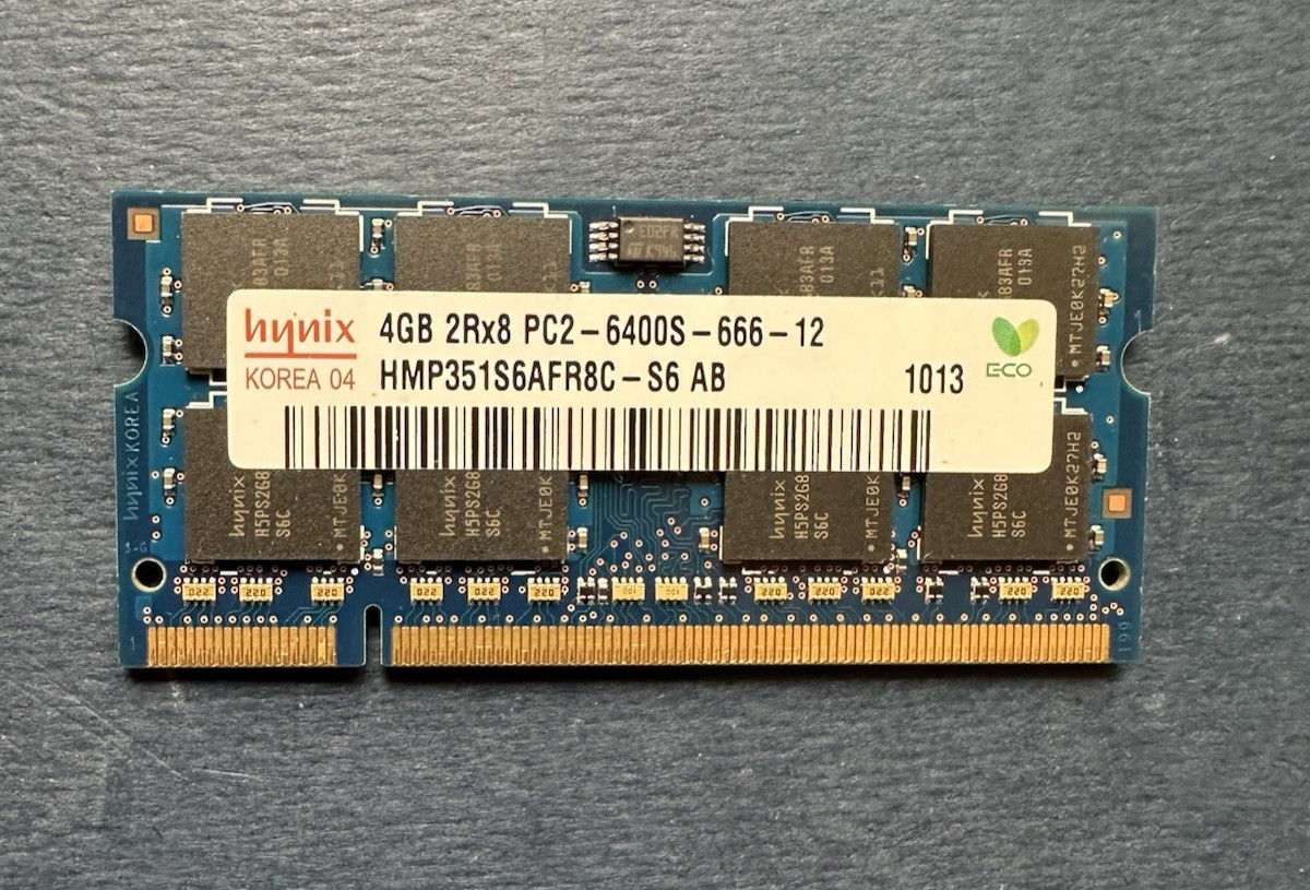 Hynix 4GB  ( 1 X 4GB ) DDR2 800Mhz SODIMM PC2-6400 Memory Ram