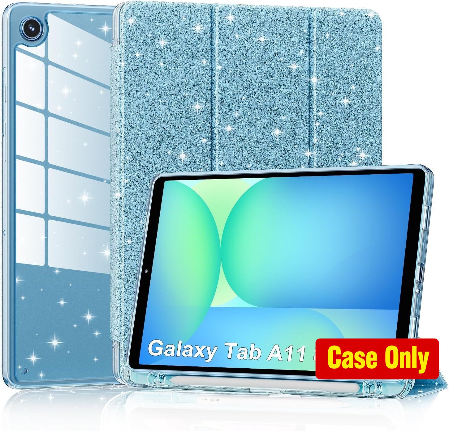 Cute Glitter Sparkly Shockproof Case for Samsung Galaxy Tab A11 8.7 Inch 2025