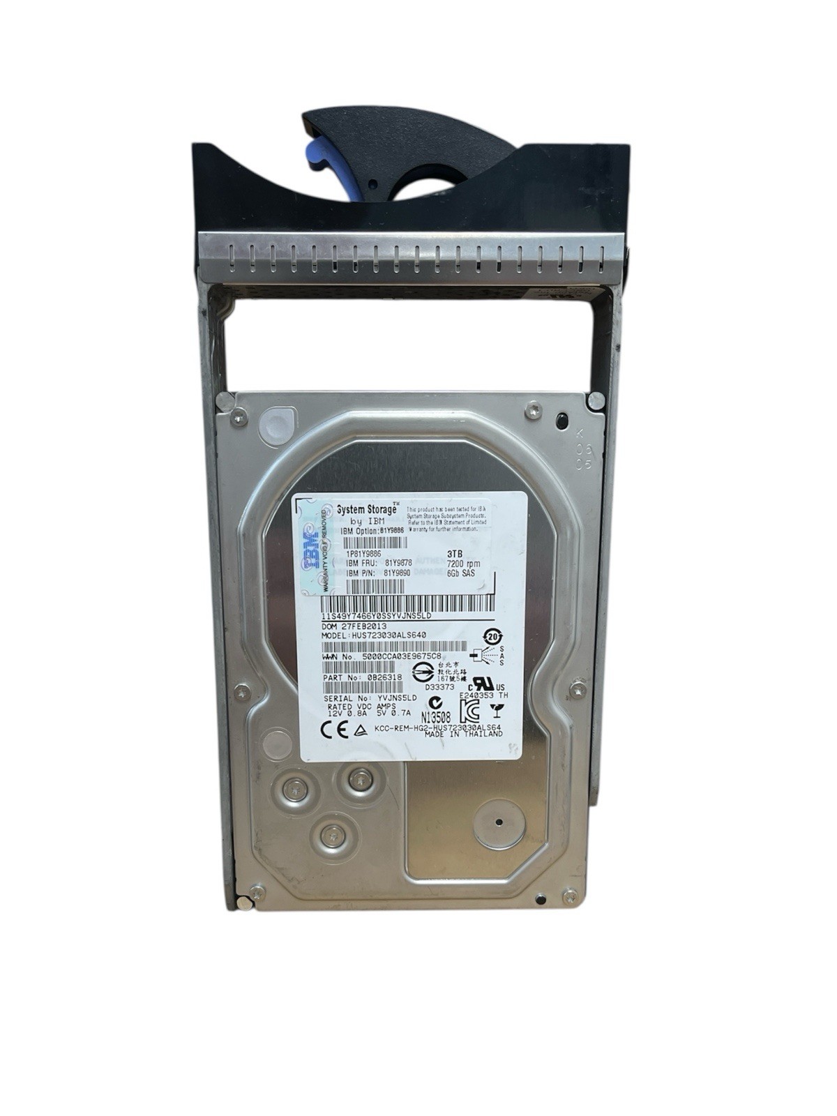 GENUINE IBM 3TB 7.2K 6GB 3.5 SAS HDD 81Y9878 / 81Y9886 / 81Y9890