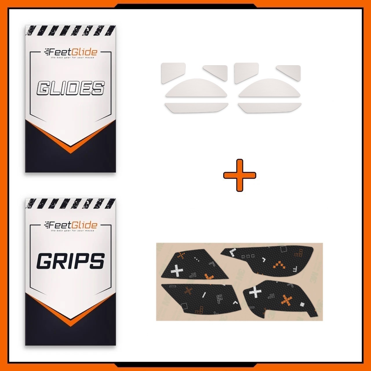FeetGlide PTFE Mouse Skates & Grip Tape Bundle for Razer Basilisk X Hyperspeed