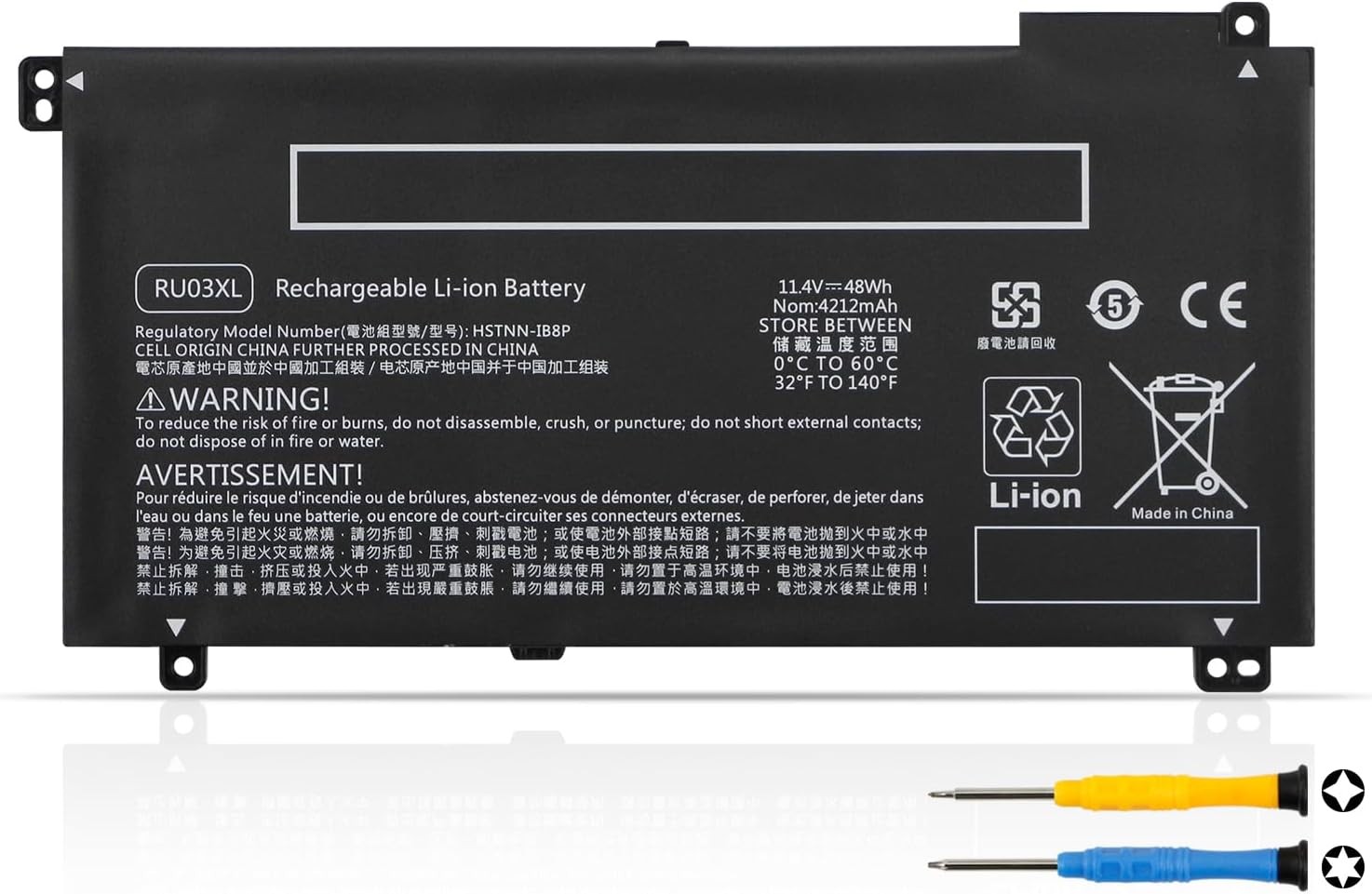 RU03XL L12791 855 Laptop Battery for HP Probook X360 11 G3 G4 G5 G6 440 G1