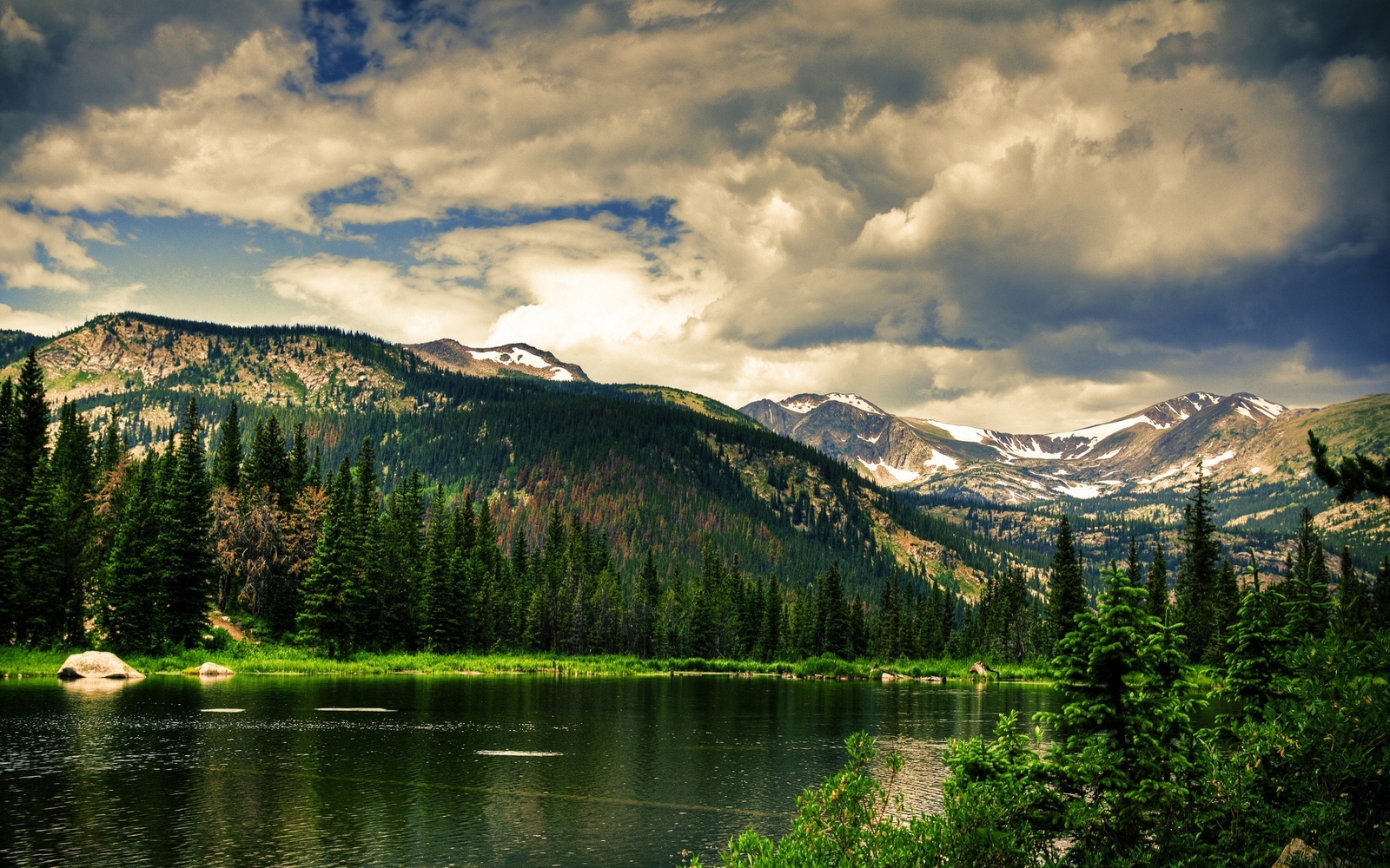 Landscape nature canada mountains water Custom Gaming Mat Desk
