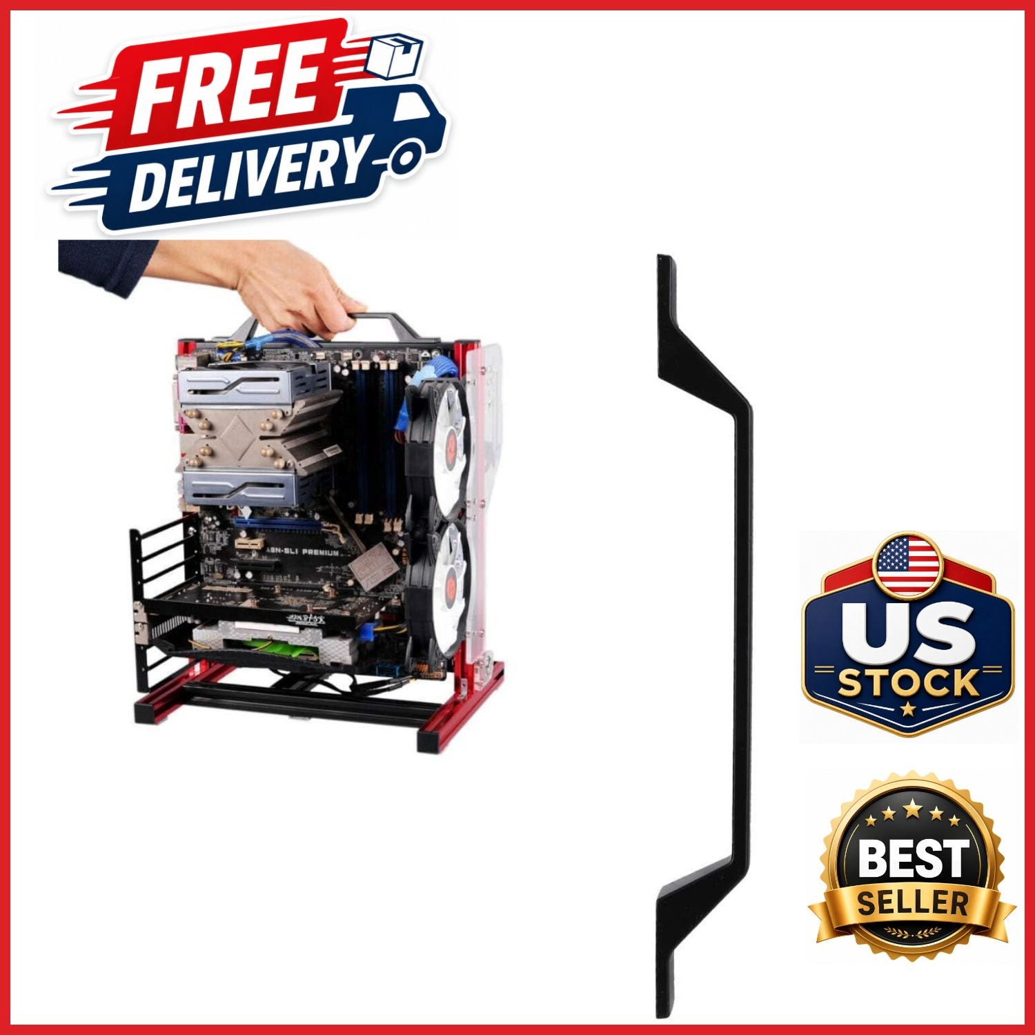 Durable Test Bench Handle for ITX & ATX PC Cases Easy Installation