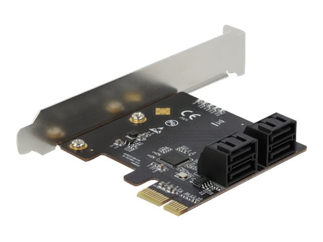 Delock 4 Port SATA PCI Express x1 Card Low Profile Formfact 90010